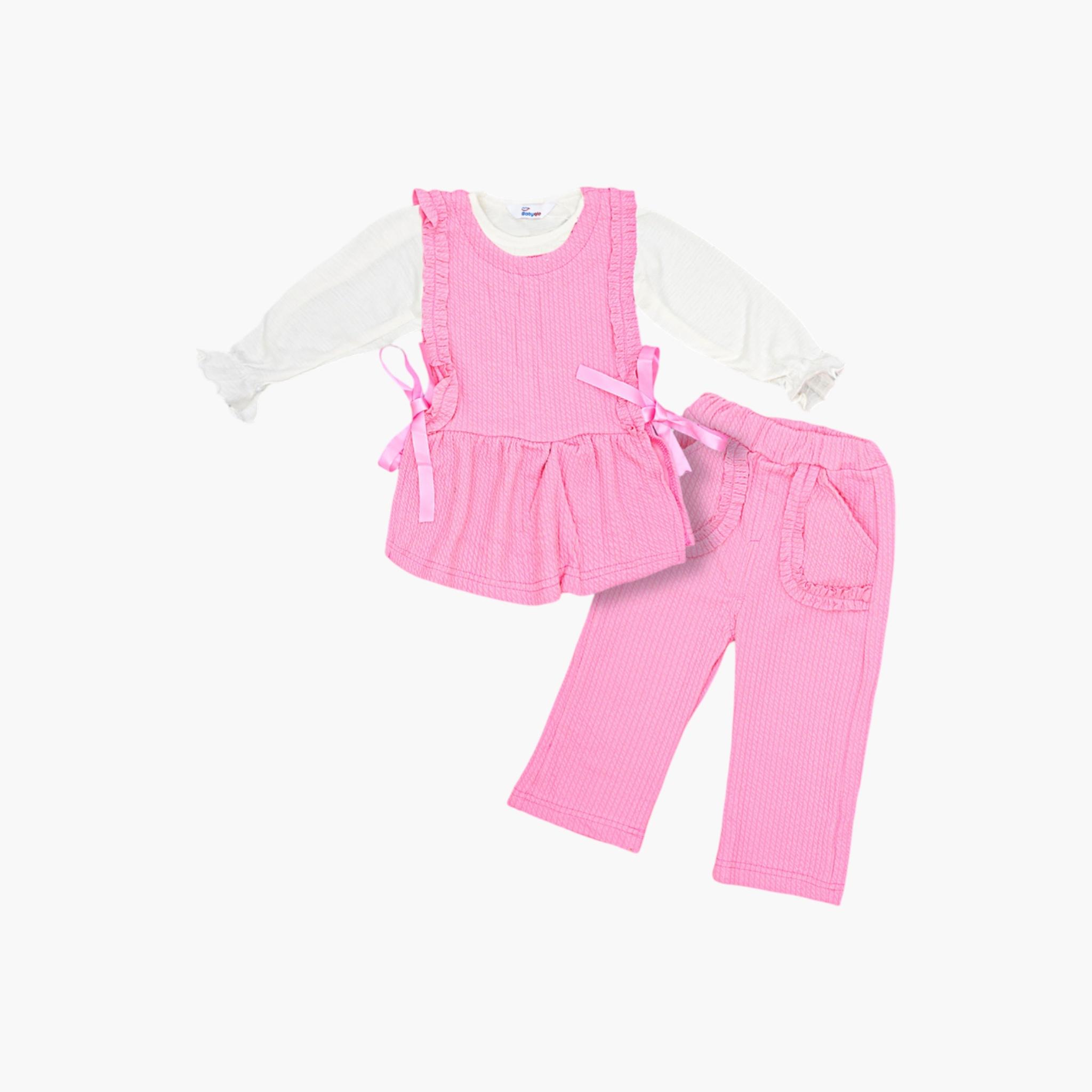 Babyqlo 3-Piece Ruffle Detailing Vest, Top and Pants Set-girls-clothing-setsandcoords-image-3