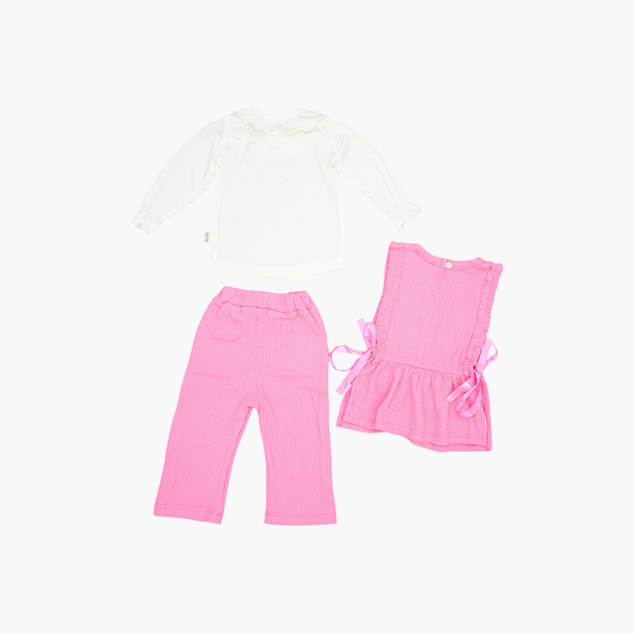 Babyqlo 3-Piece Ruffle Detailing Vest, Top and Pants Set-girls-clothing-setsandcoords-image-4