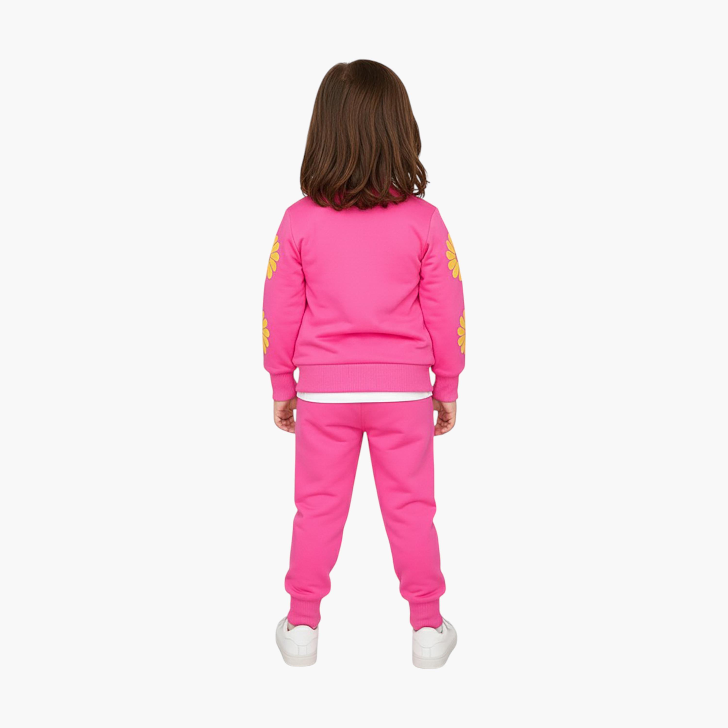 Babyqlo 3-Piece Floral Printed T-Shirt, Jacket and Joggers Set-girls-clothing-setsandcoords-image-2