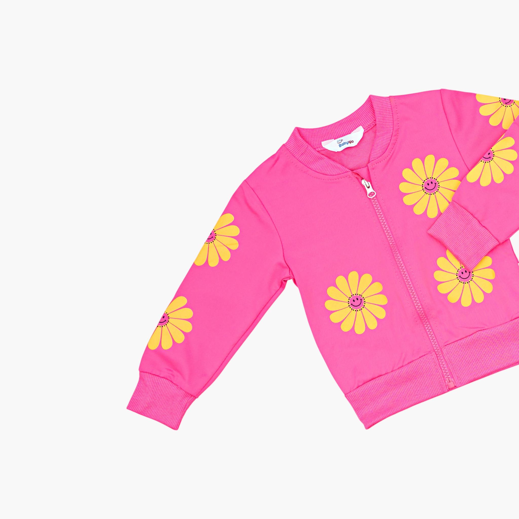 Babyqlo 3-Piece Floral Printed T-Shirt, Jacket and Joggers Set-girls-clothing-setsandcoords-image-6