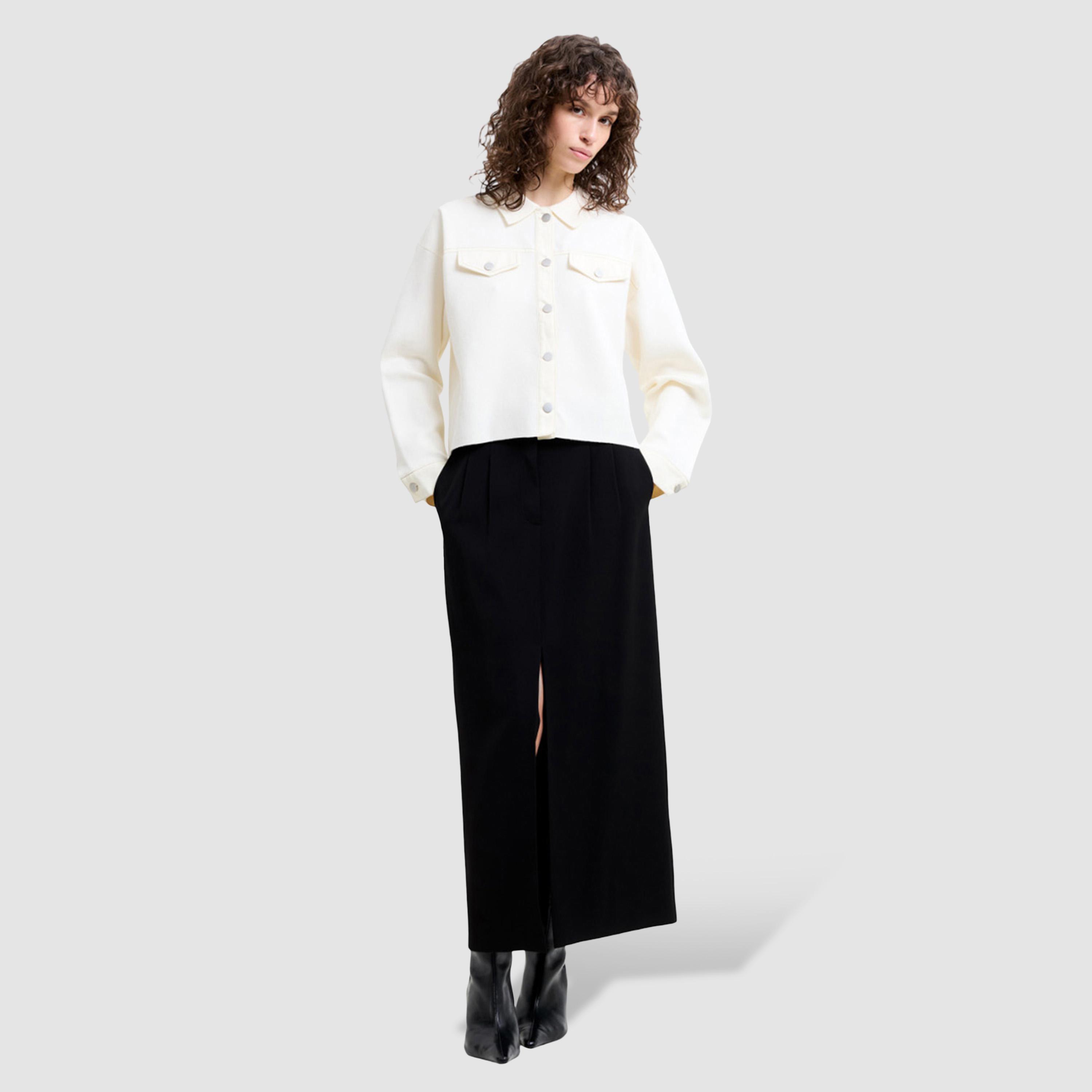 جاكيت نسائي بياقة لون كريمي من فرينش كونكشن-women-winterwear-coatsandjackets-jackets-image-2