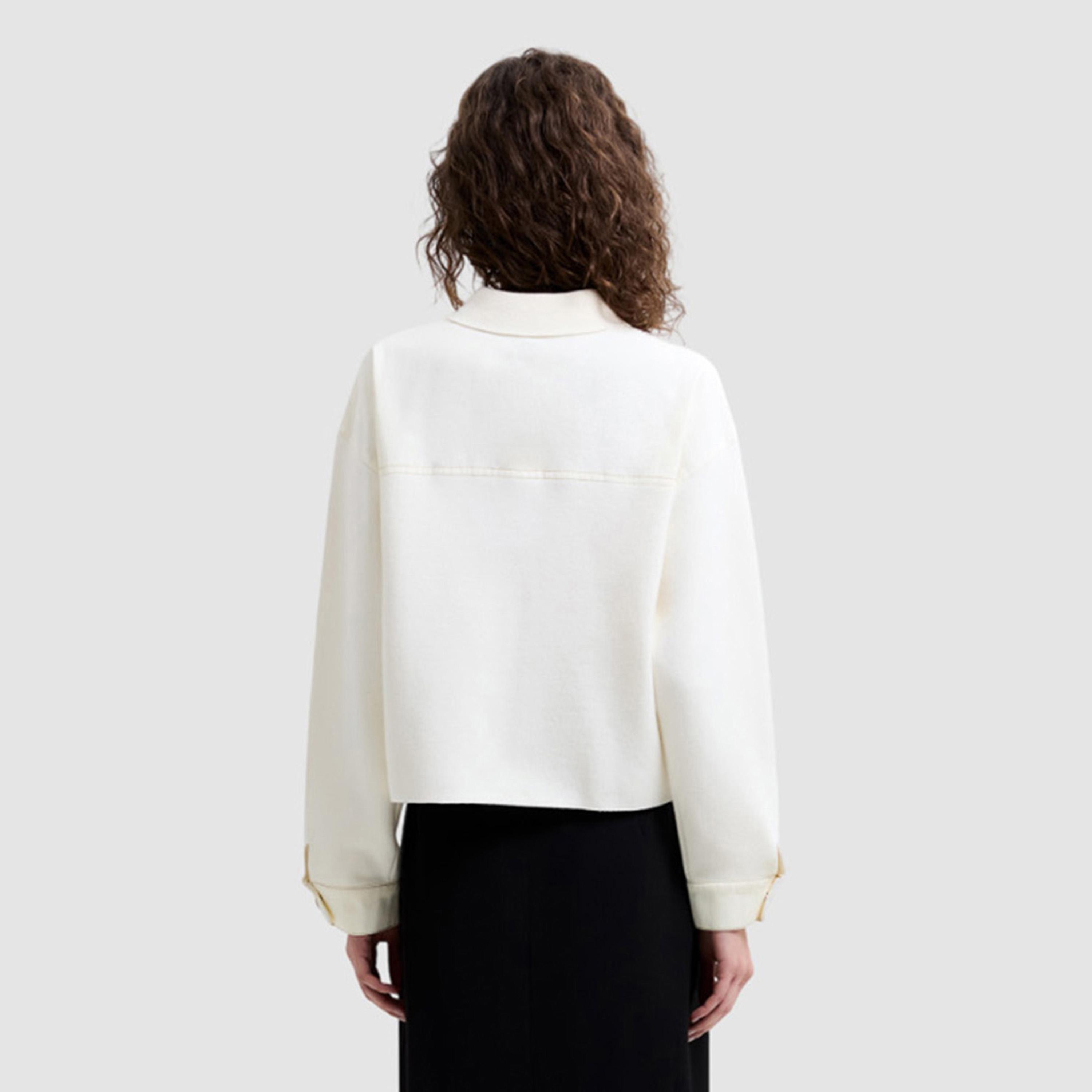 جاكيت نسائي بياقة لون كريمي من فرينش كونكشن-women-winterwear-coatsandjackets-jackets-image-3