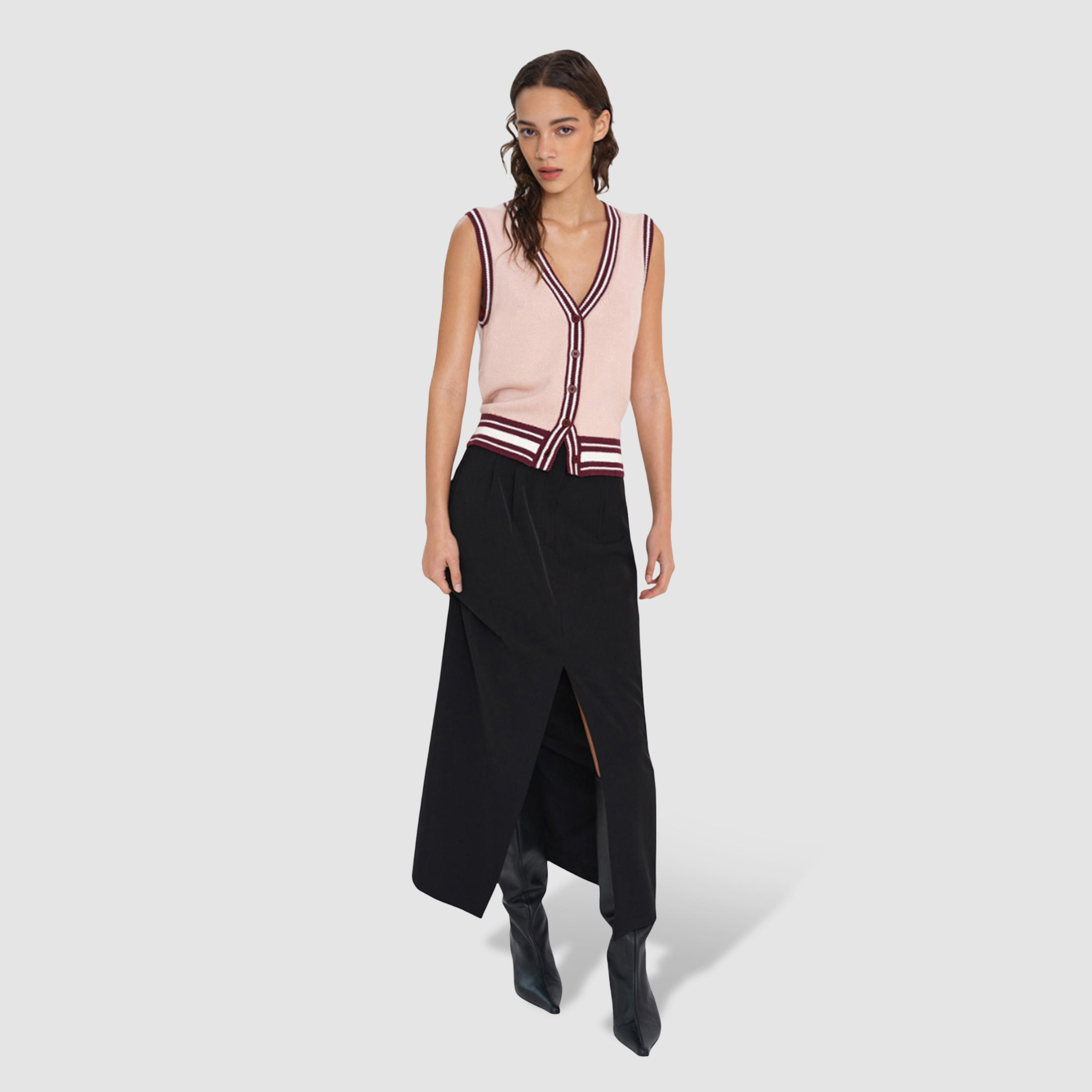 فيست "سويتر" نسائي مخطط لون وردي من فرينش كونكشن-women-clothing-shirtsandblouses-blouses-image-2
