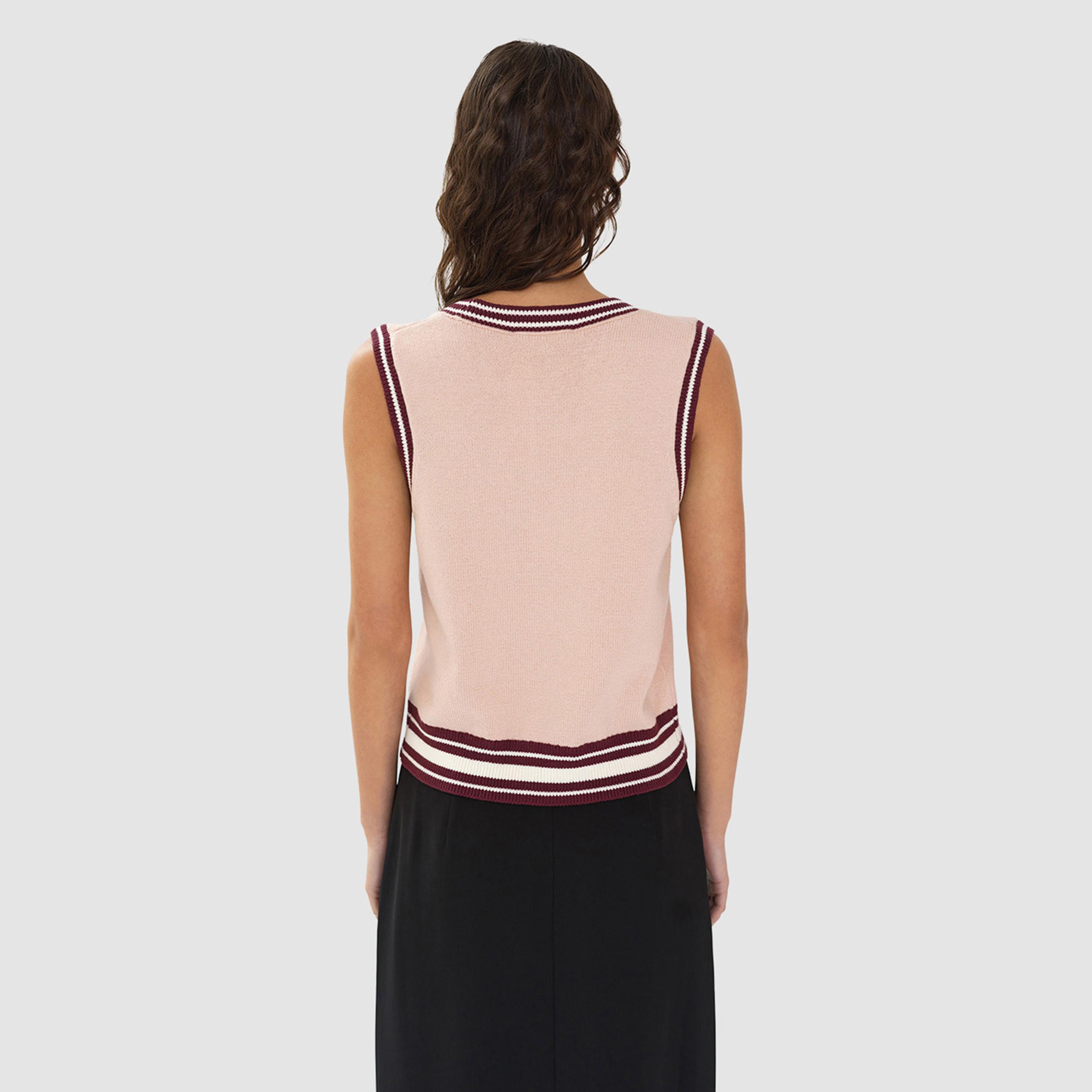 فيست "سويتر" نسائي مخطط لون وردي من فرينش كونكشن-women-clothing-shirtsandblouses-blouses-image-3