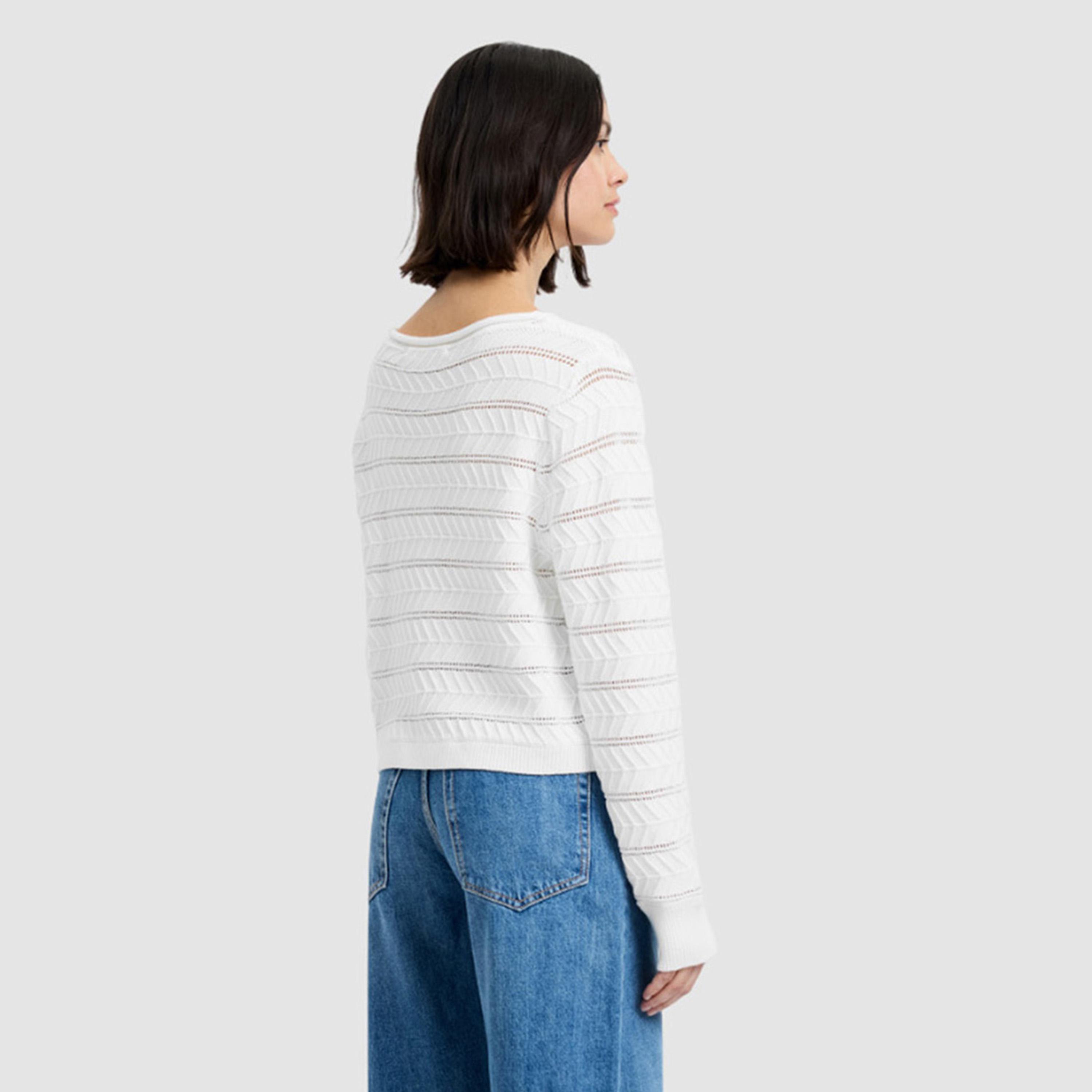 سويتر نسائي قطن كروشيه لون أبيض من فرينش كونكشن-women-winterwear-cardigansandjumpers-jumpers-image-4