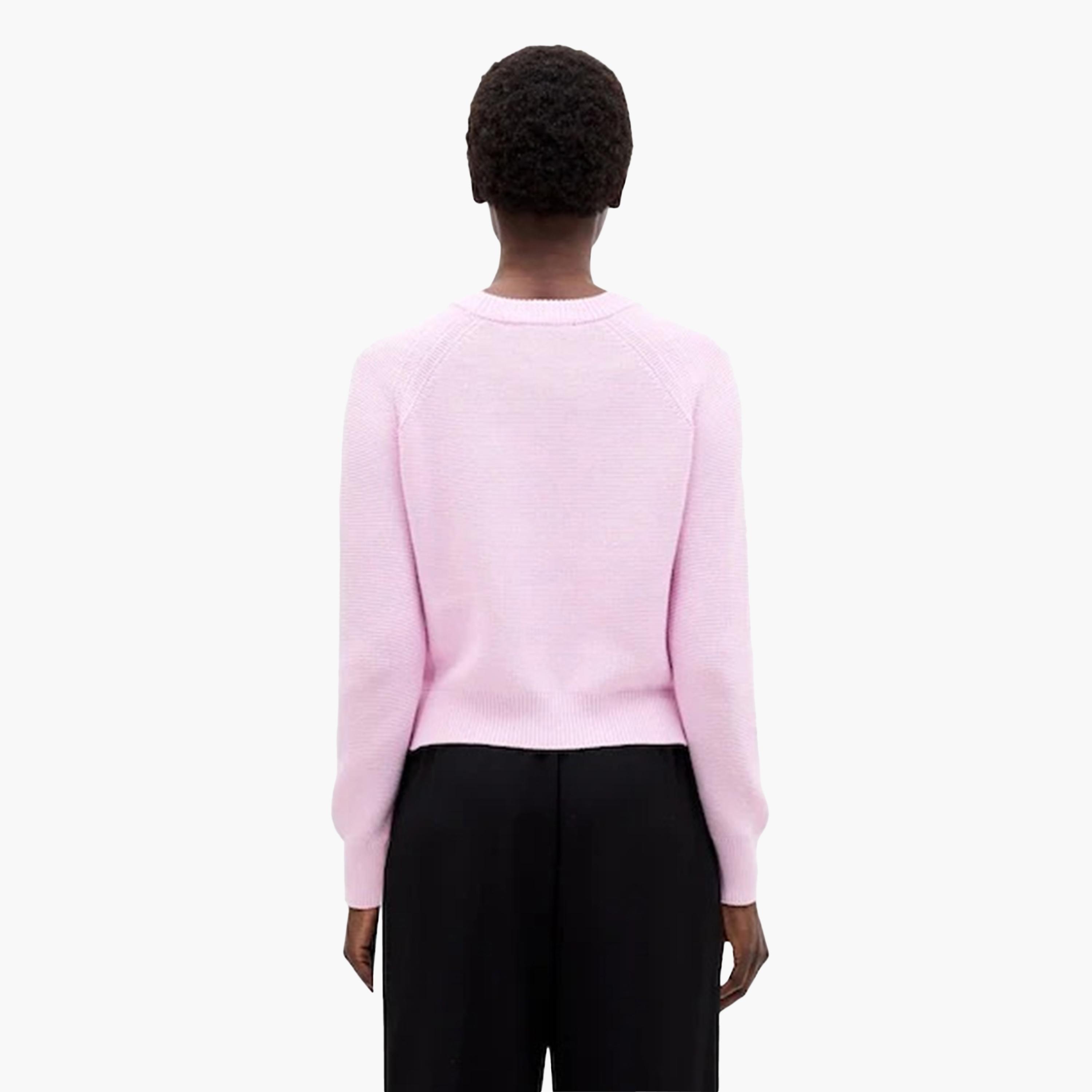 بلوفر قطن محبوك حريمي بأكمام راجلان باللون الوردي من فرينش كونكشن-women-winterwear-cardigansandjumpers-jumpers-image-3