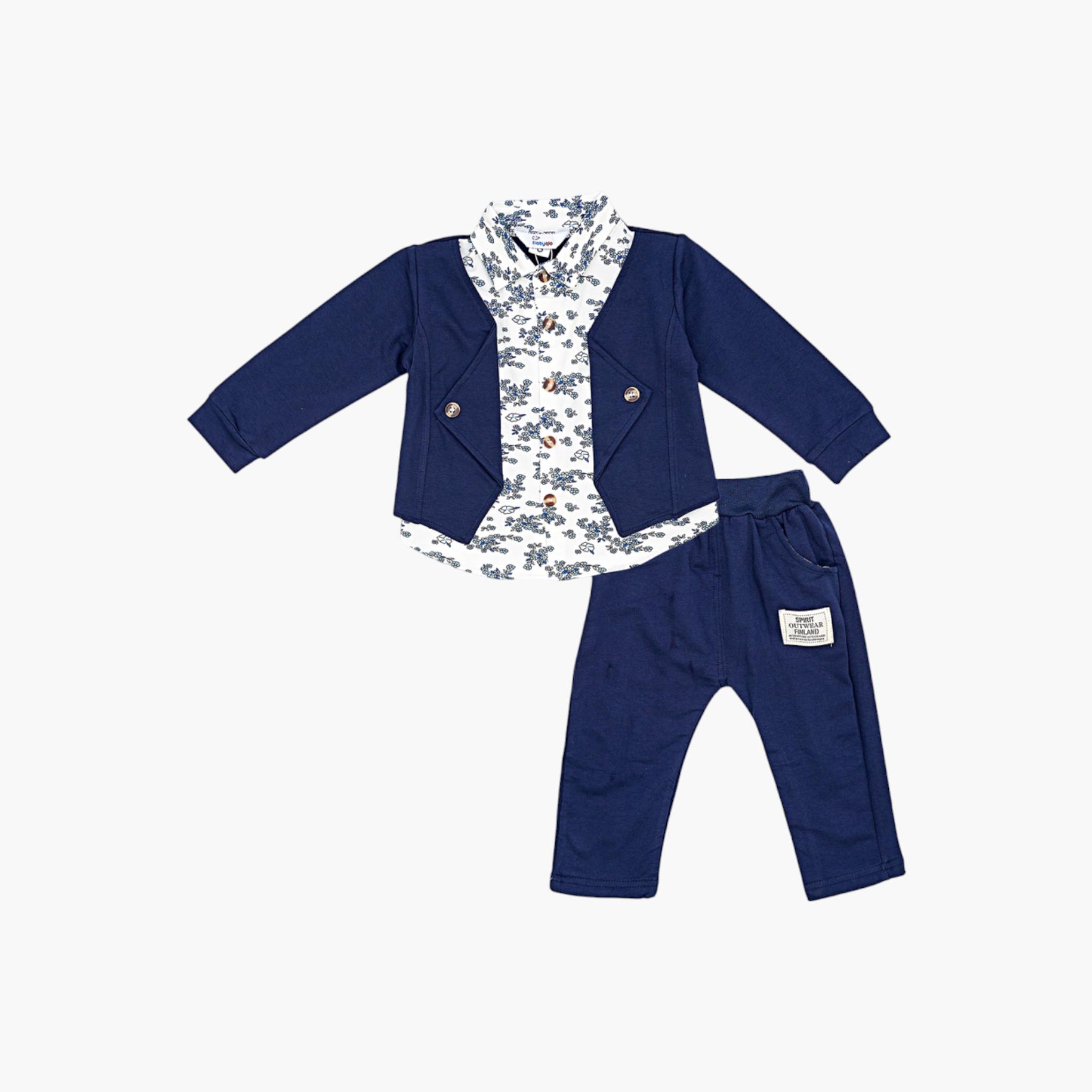 طقم قميص وسترة وبنطال بنقشة أزهار من قطعتين من بيبيكلو-boys-clothing-setsandcoords-image-3