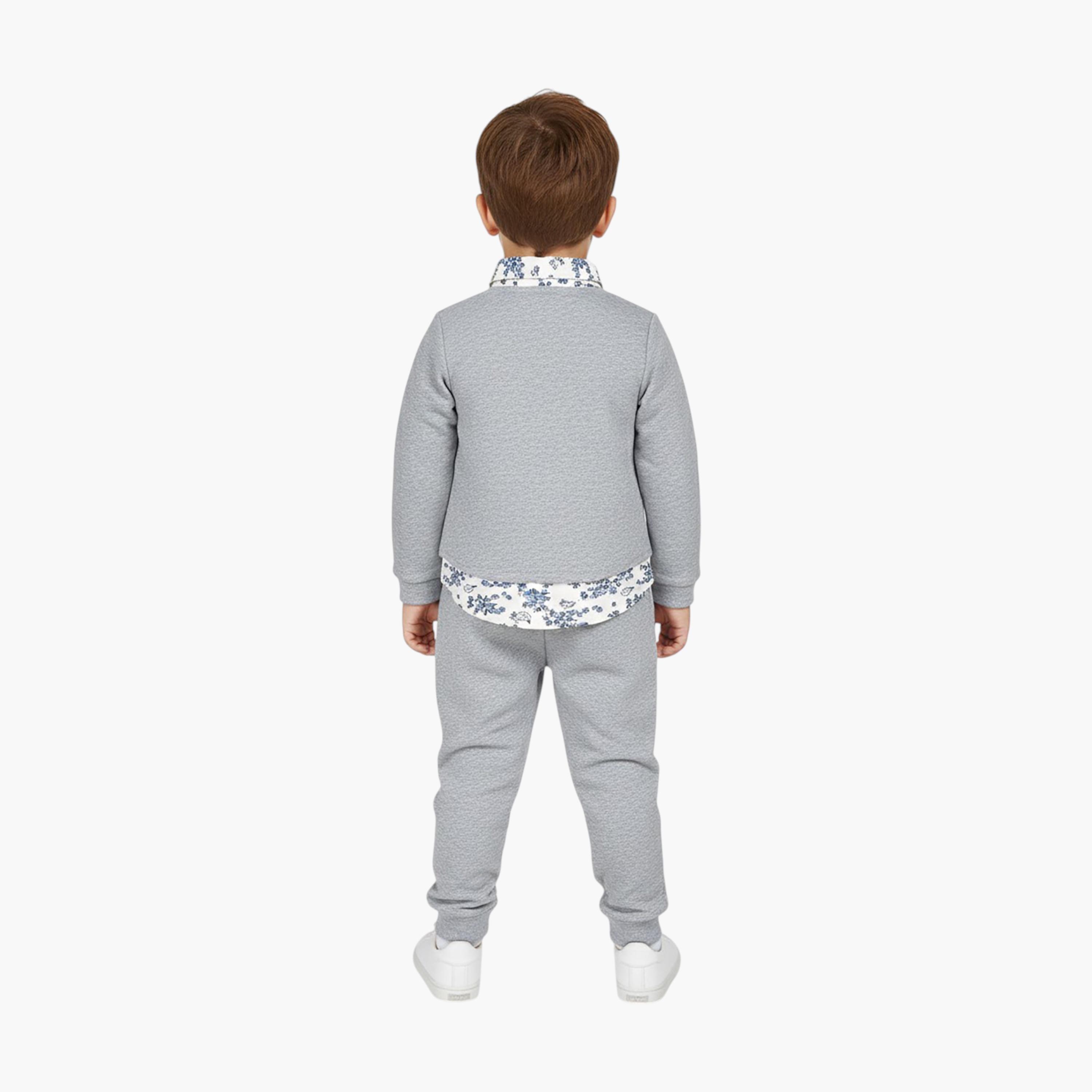 طقم قميص وسترة وبنطال بنقشة أزهار من قطعتين من بيبيكلو-boys-clothing-setsandcoords-image-2