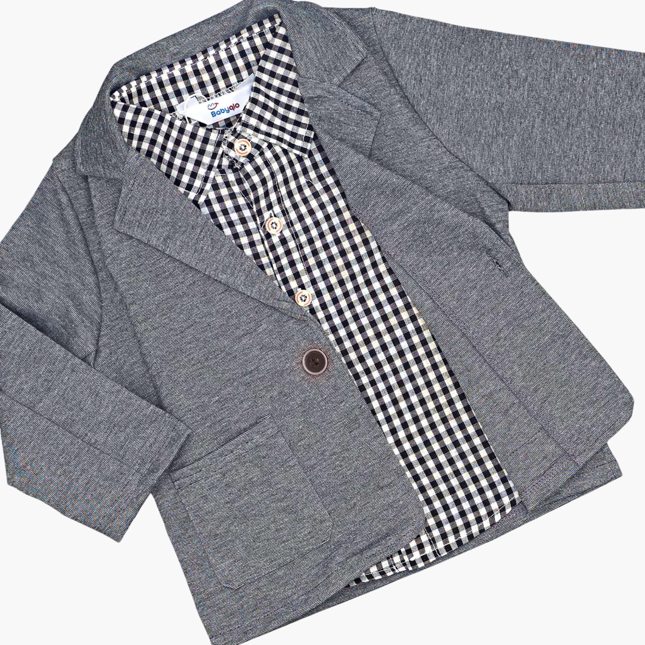 Babyqlo 3-Piece Check Shirt with Blazer and Pants Set-boys-clothing-setsandcoords-image-7