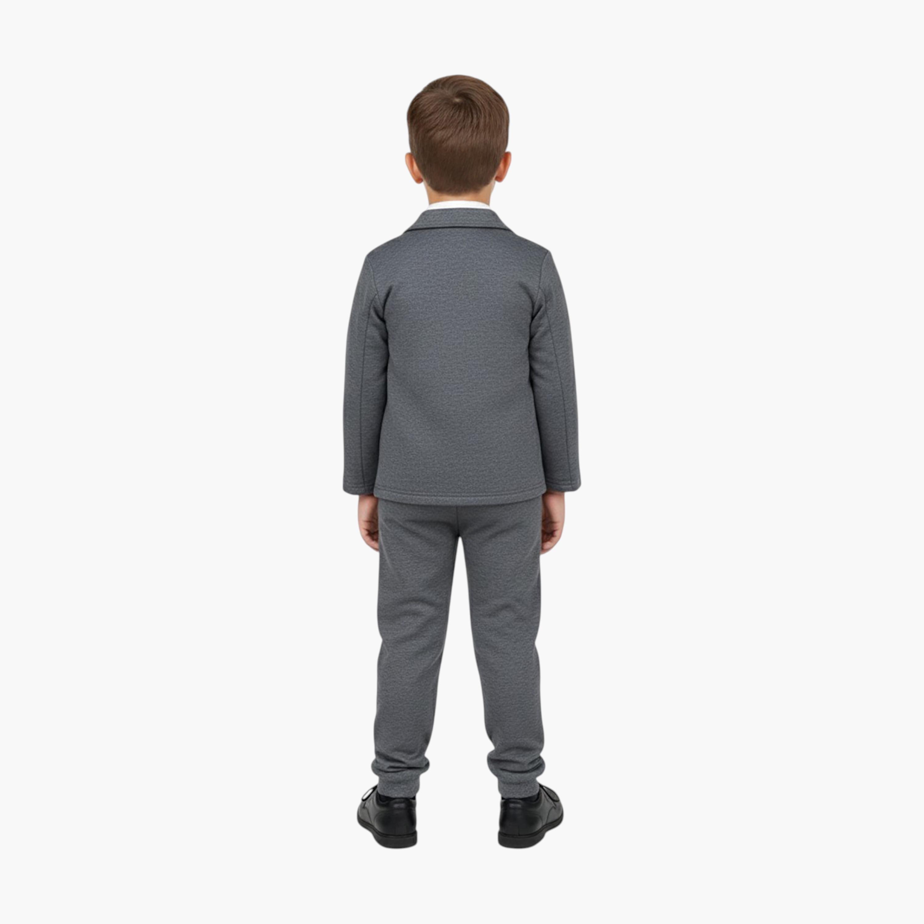 طقم من 4 قطع: قميص سادة مع بليزر وبنطال من بيبيكلو-boys-clothing-setsandcoords-image-2