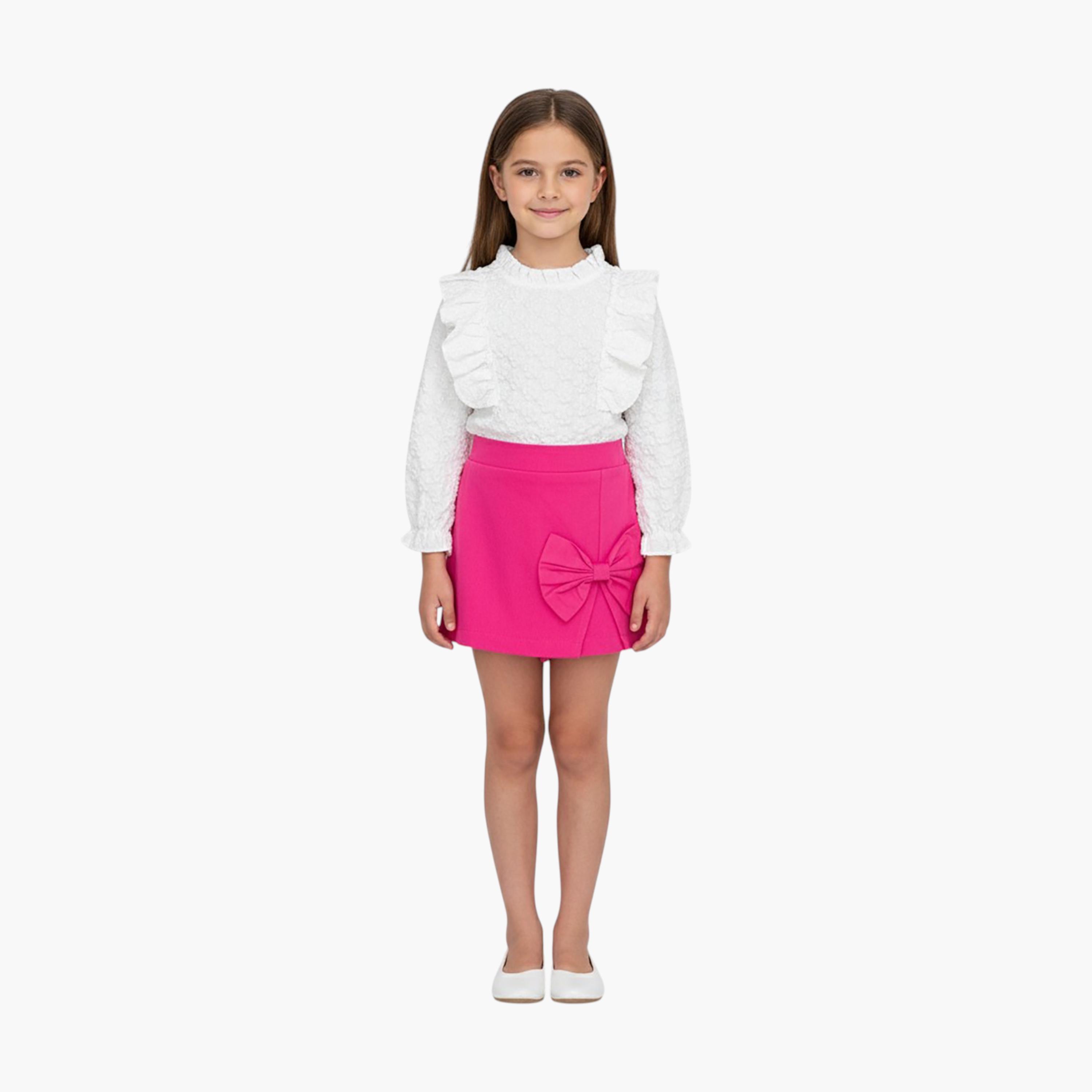 توب من قطعتين بكشكشة مع تنورة من بيبيكلو-girls-clothing-setsandcoords-image-1