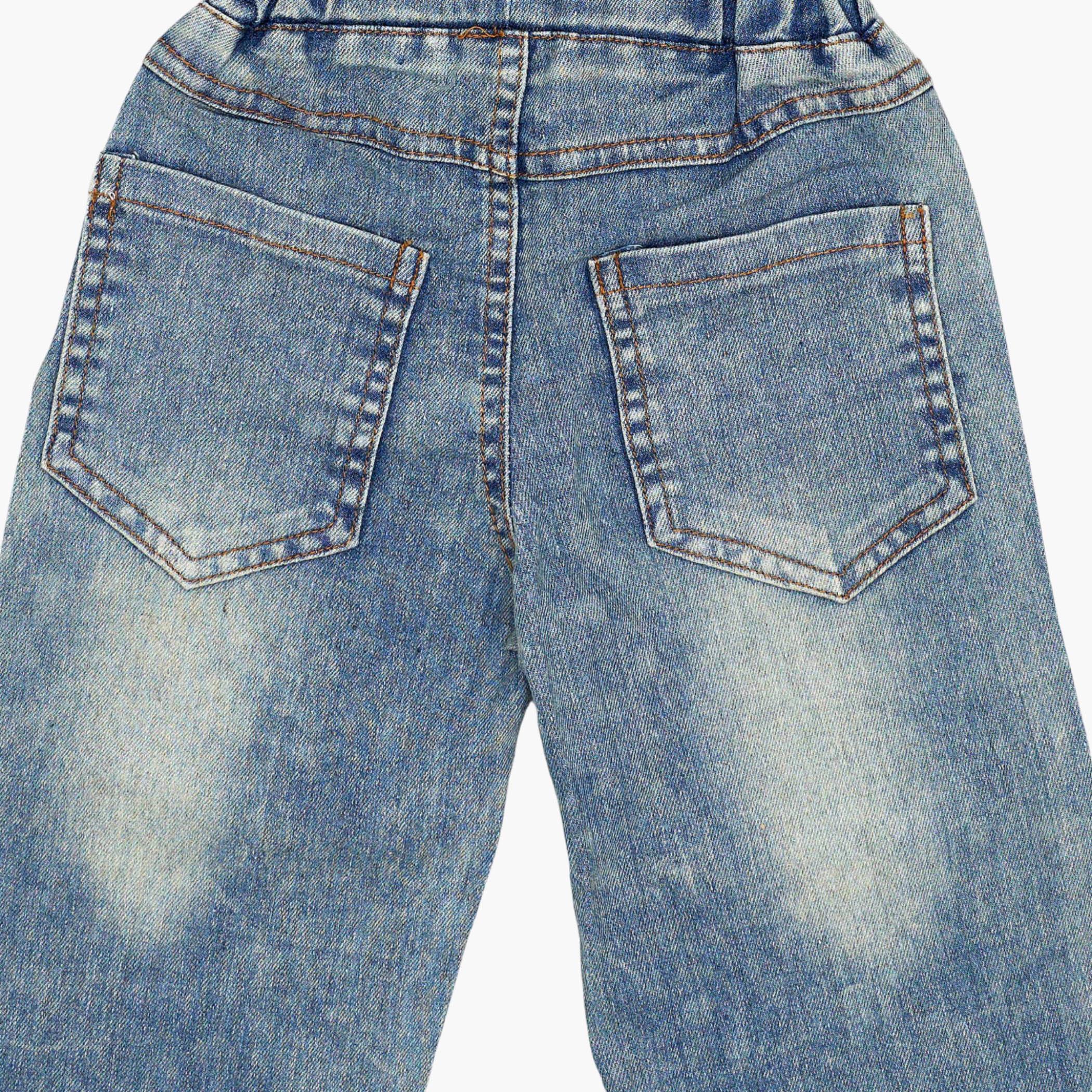 Babyqlo 2-Piece Bow Detailed Top with Detachable Sleeves and Denim Set-girls-clothing-setsandcoords-image-5