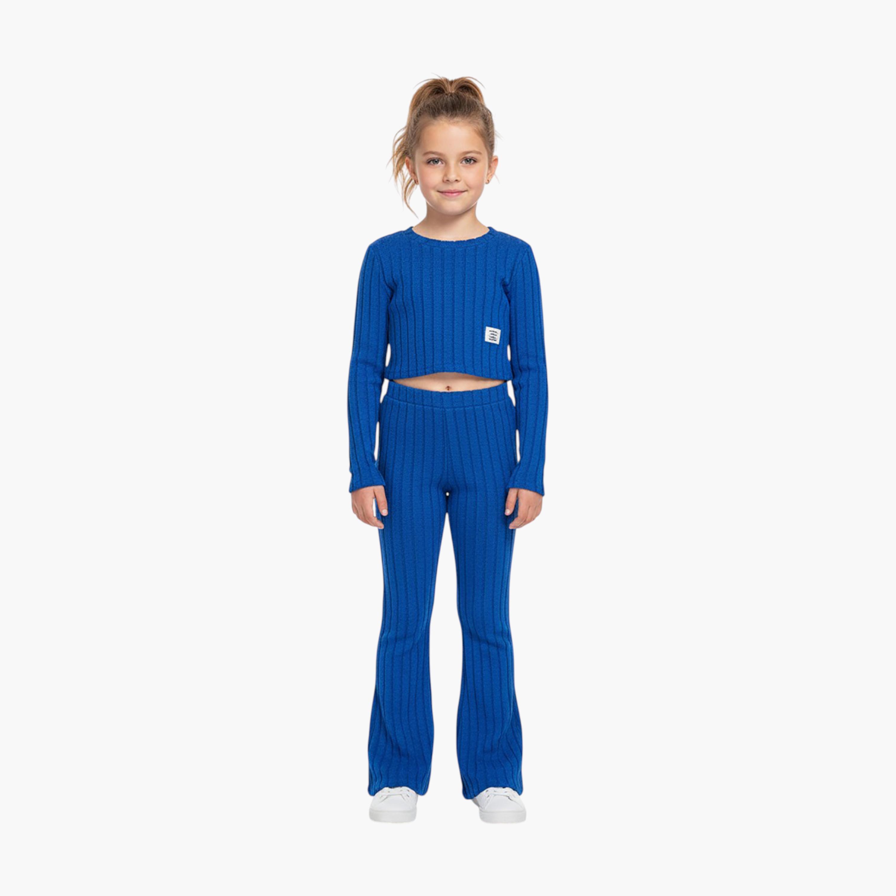 Babyqlo 2-Piece Ribbed and Flared Co-Ord Set-girls-clothing-setsandcoords-image-1