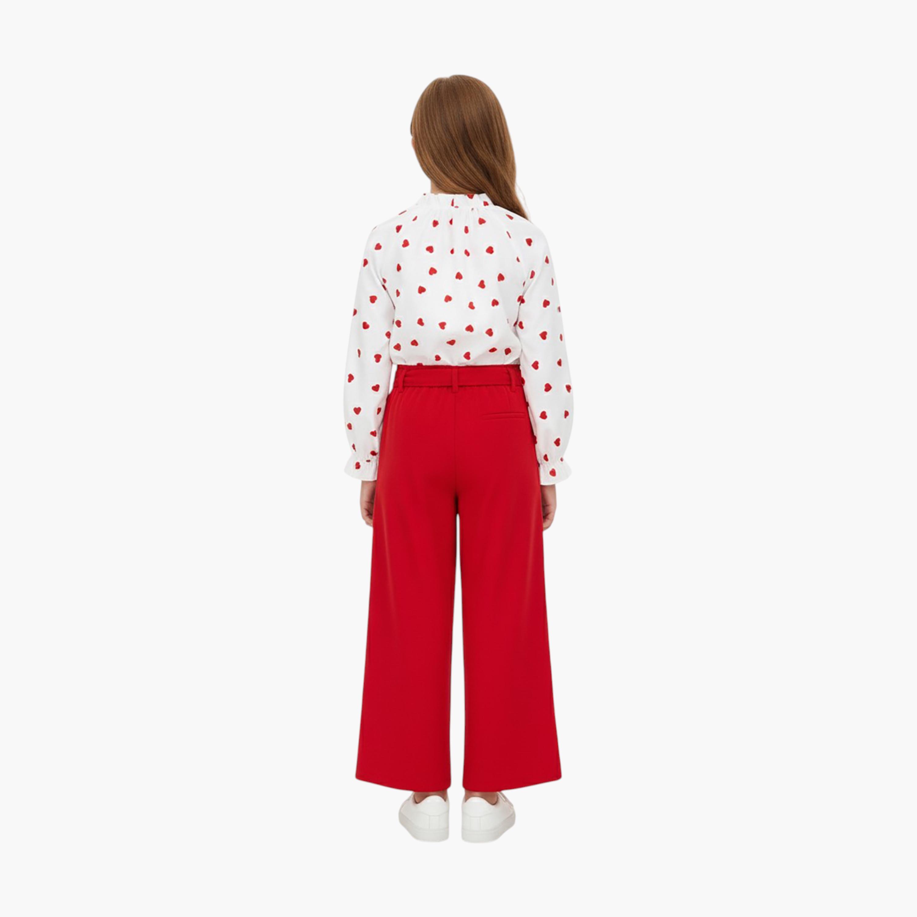 توب من قطعتين بطبعة قلب مع عقدة من بيبيكلو-girls-clothing-setsandcoords-image-2