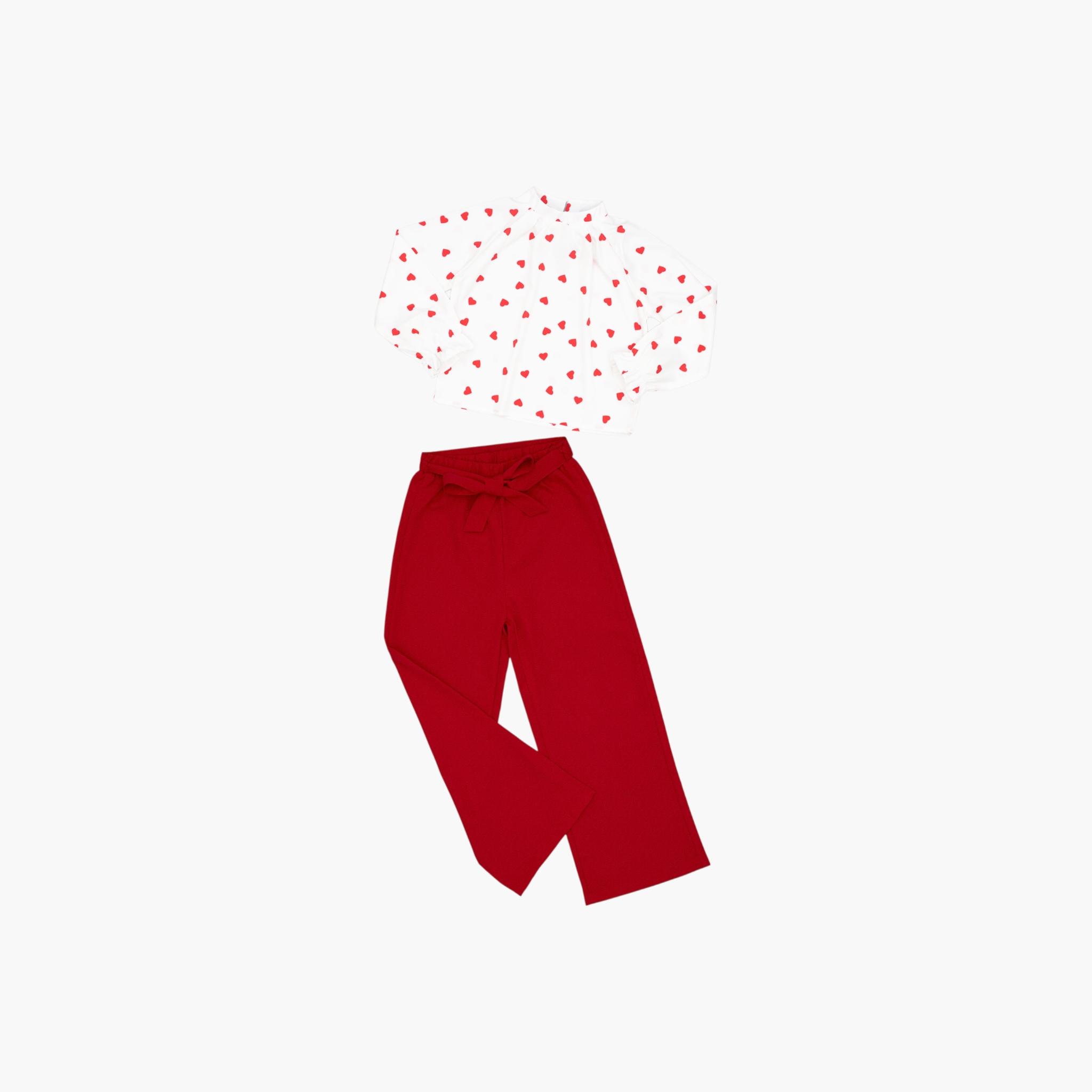توب من قطعتين بطبعة قلب مع عقدة من بيبيكلو-girls-clothing-setsandcoords-image-4