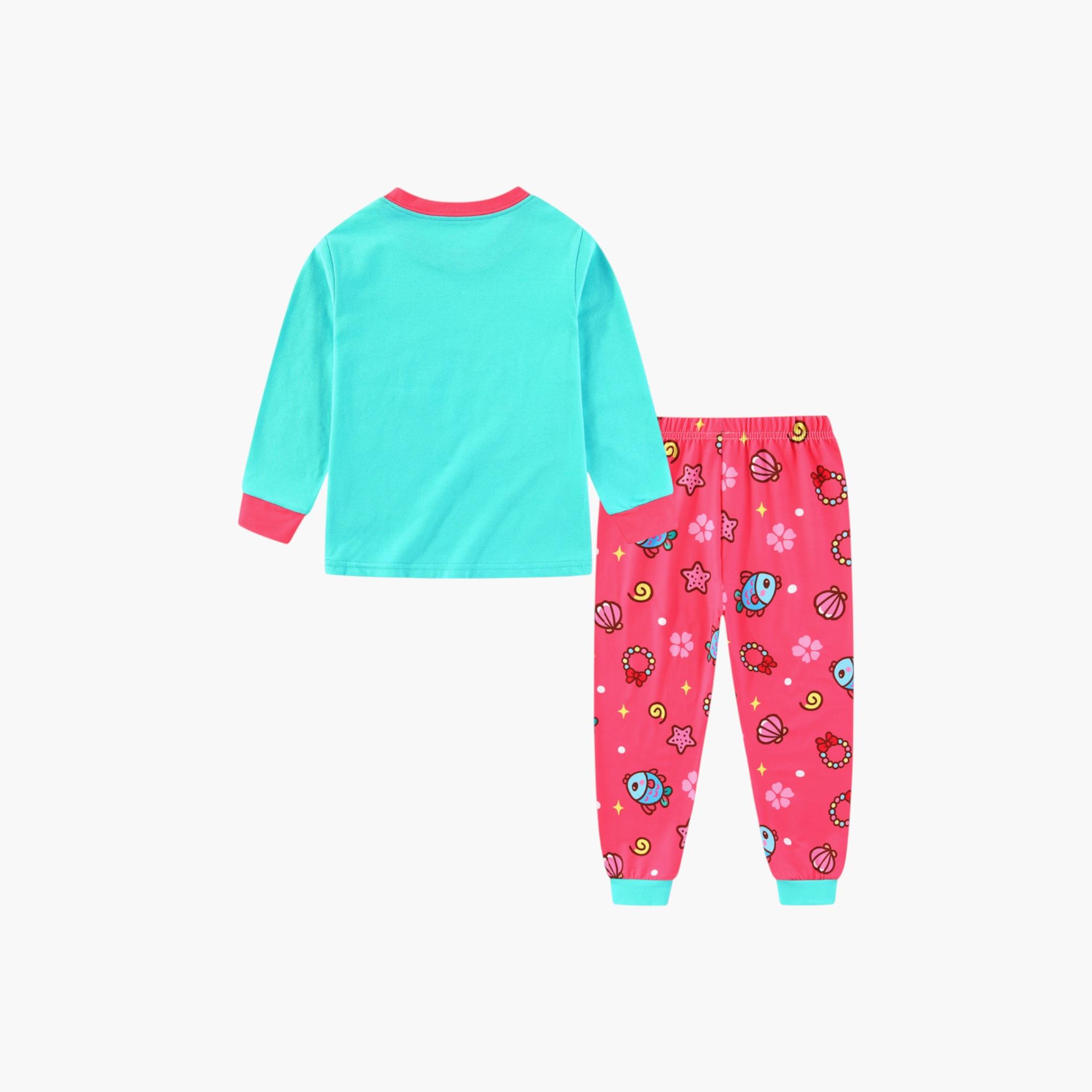 Babyqlo 2-Piece Mermaid Printed Glow in the Dark Pyjama Set-girls-clothing-setsandcoords-image-5