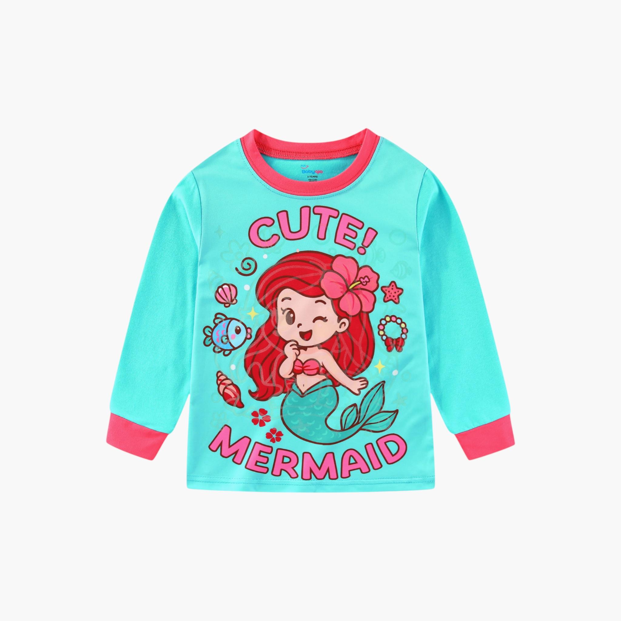 Babyqlo 2-Piece Mermaid Printed Glow in the Dark Pyjama Set-girls-clothing-setsandcoords-image-6
