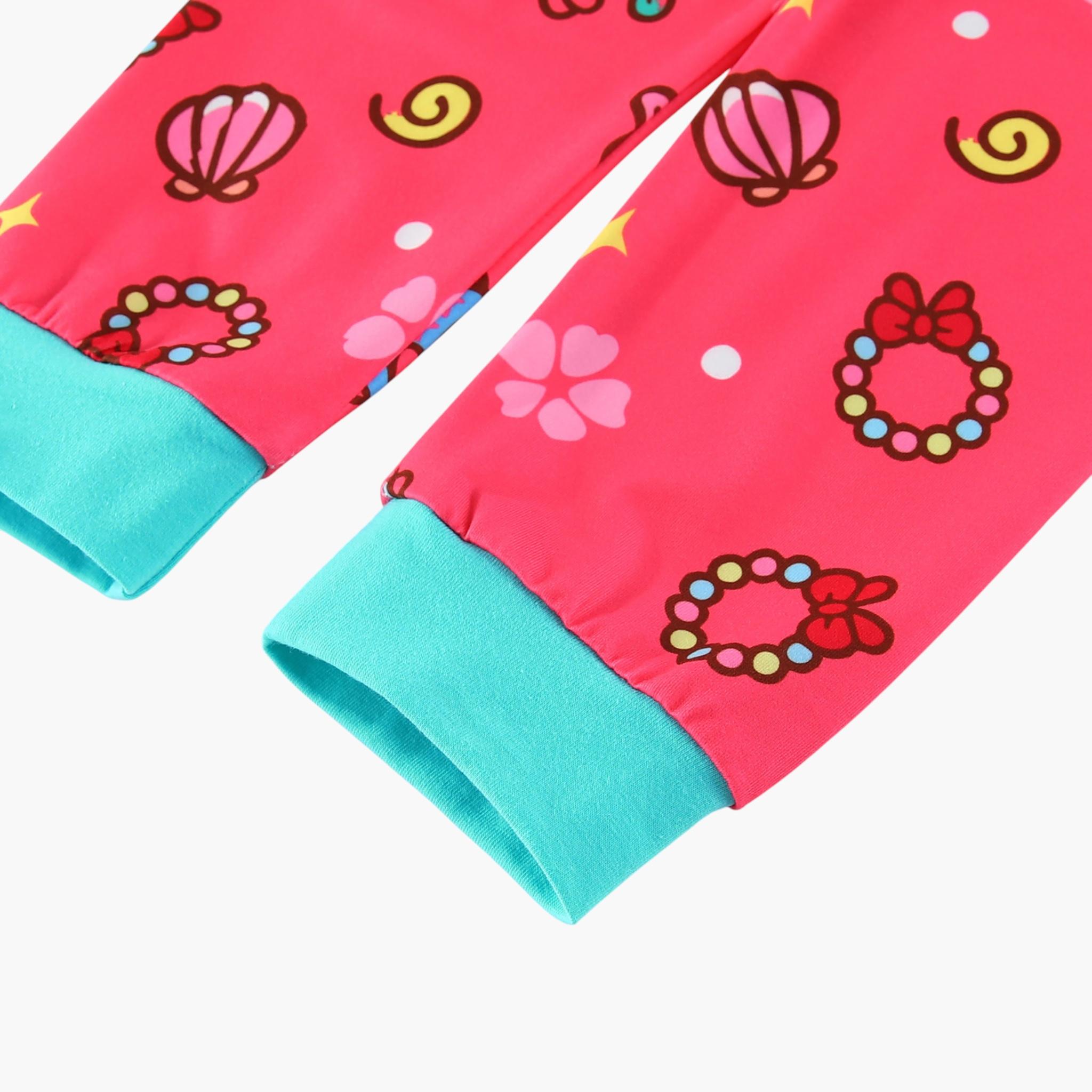 Babyqlo 2-Piece Mermaid Printed Glow in the Dark Pyjama Set-girls-clothing-setsandcoords-image-9