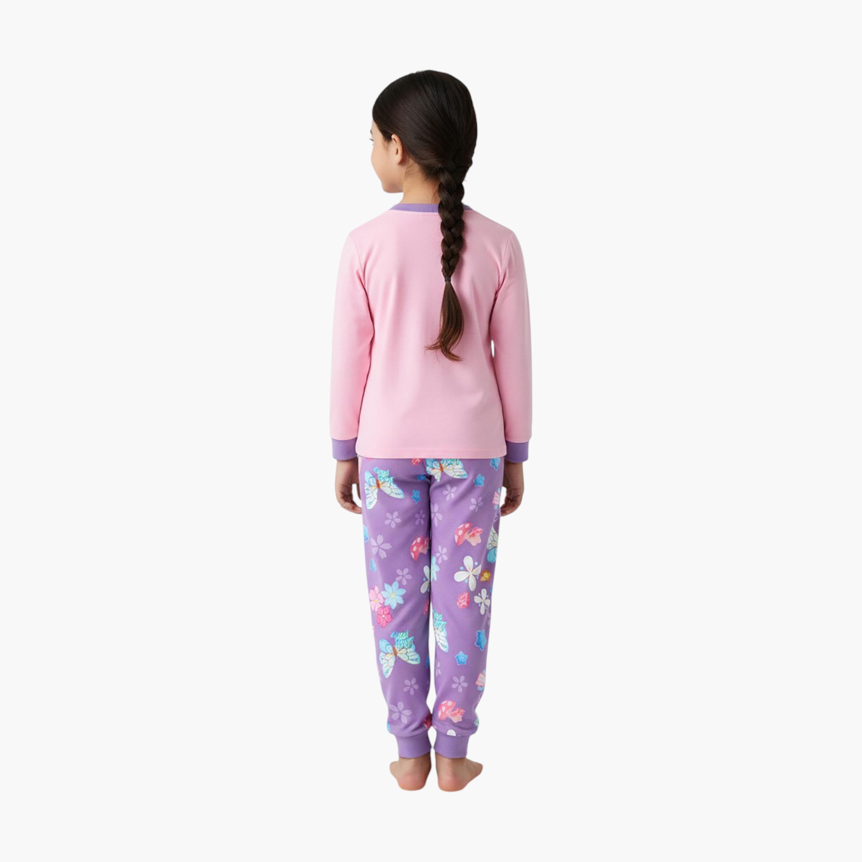 Babyqlo 2-Piece Princess Fairy Printed Glow in the Dark Pyjama Set-girls-clothing-setsandcoords-image-3