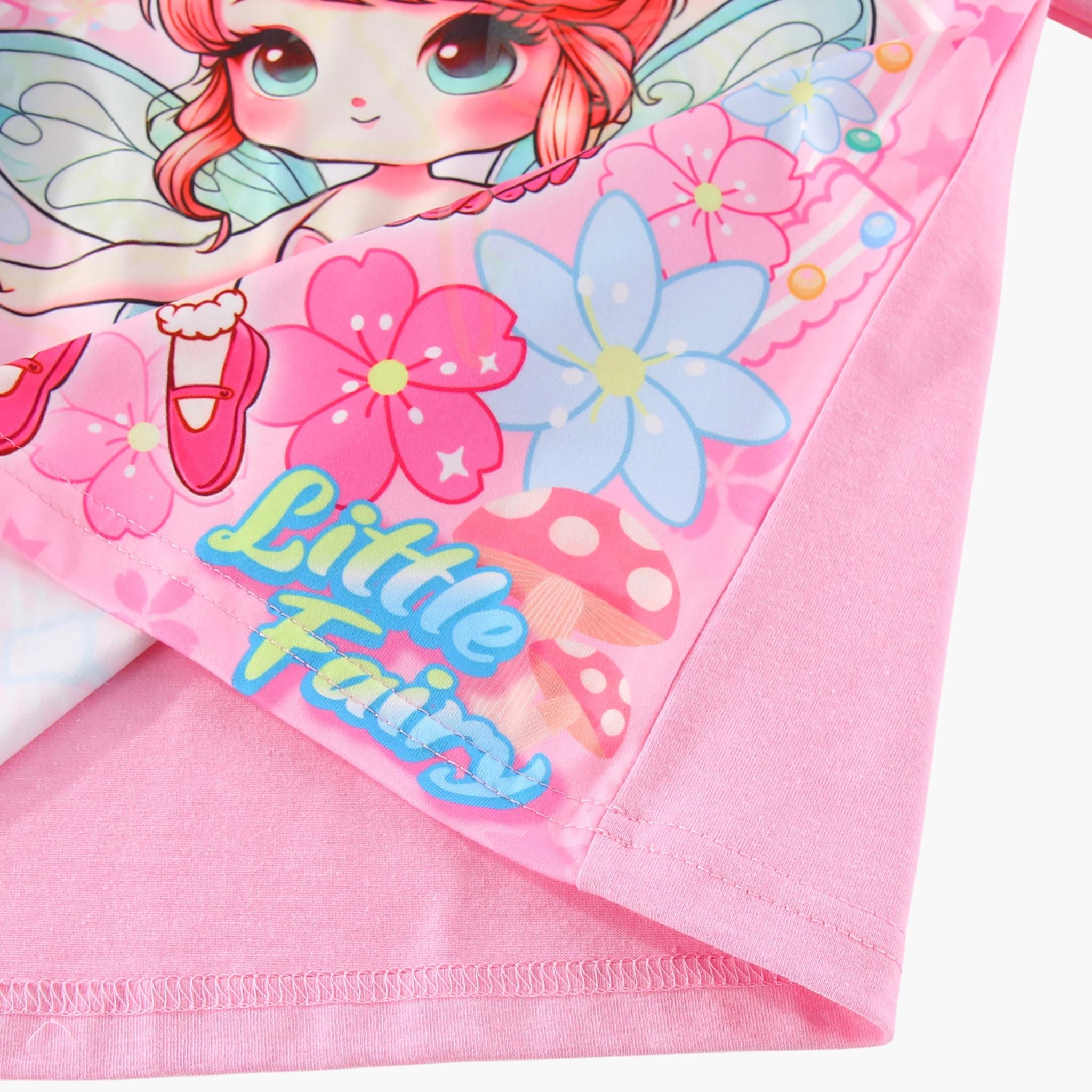 Babyqlo 2-Piece Princess Fairy Printed Glow in the Dark Pyjama Set-girls-clothing-setsandcoords-image-9
