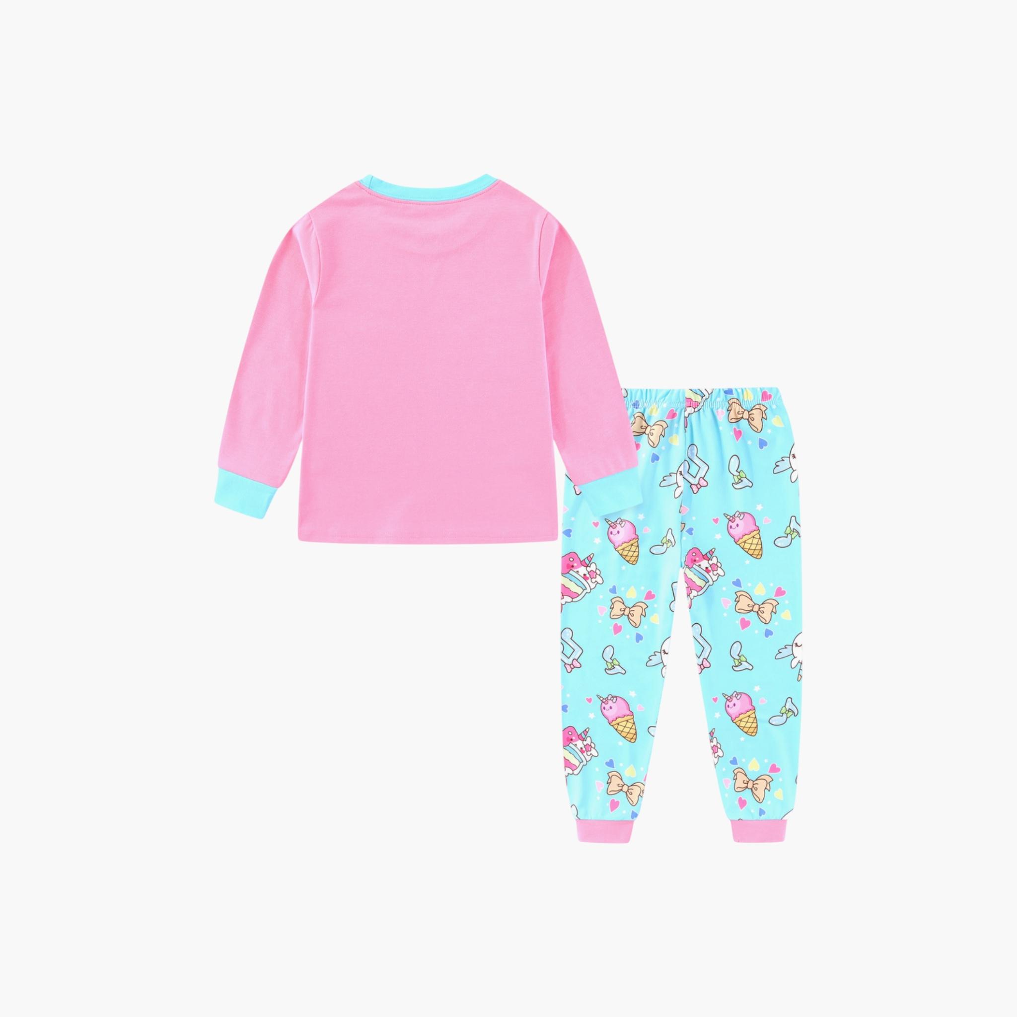 Babyqlo 2-Piece Unicorn Printed Glow in the Dark Pyjama Set-girls-clothing-setsandcoords-image-5