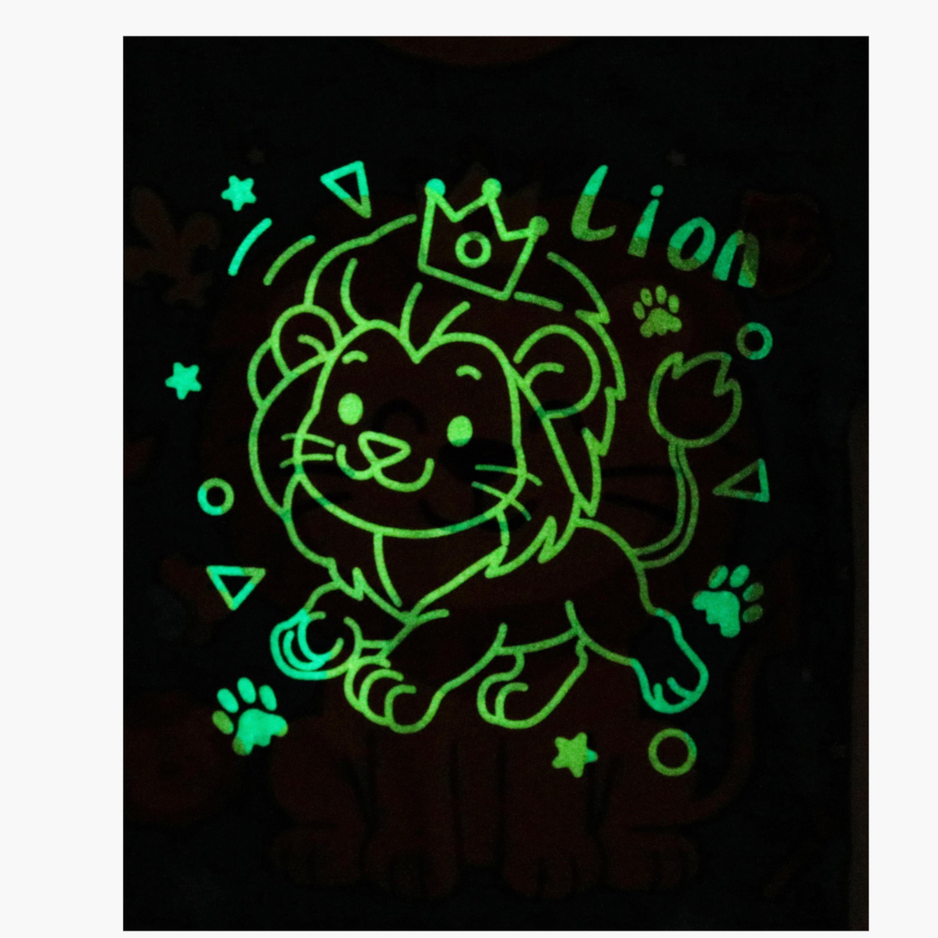 Babyqlo 2-Piece Lion Printed Glow in the Dark Pyjama Set-boys-clothing-setsandcoords-image-5