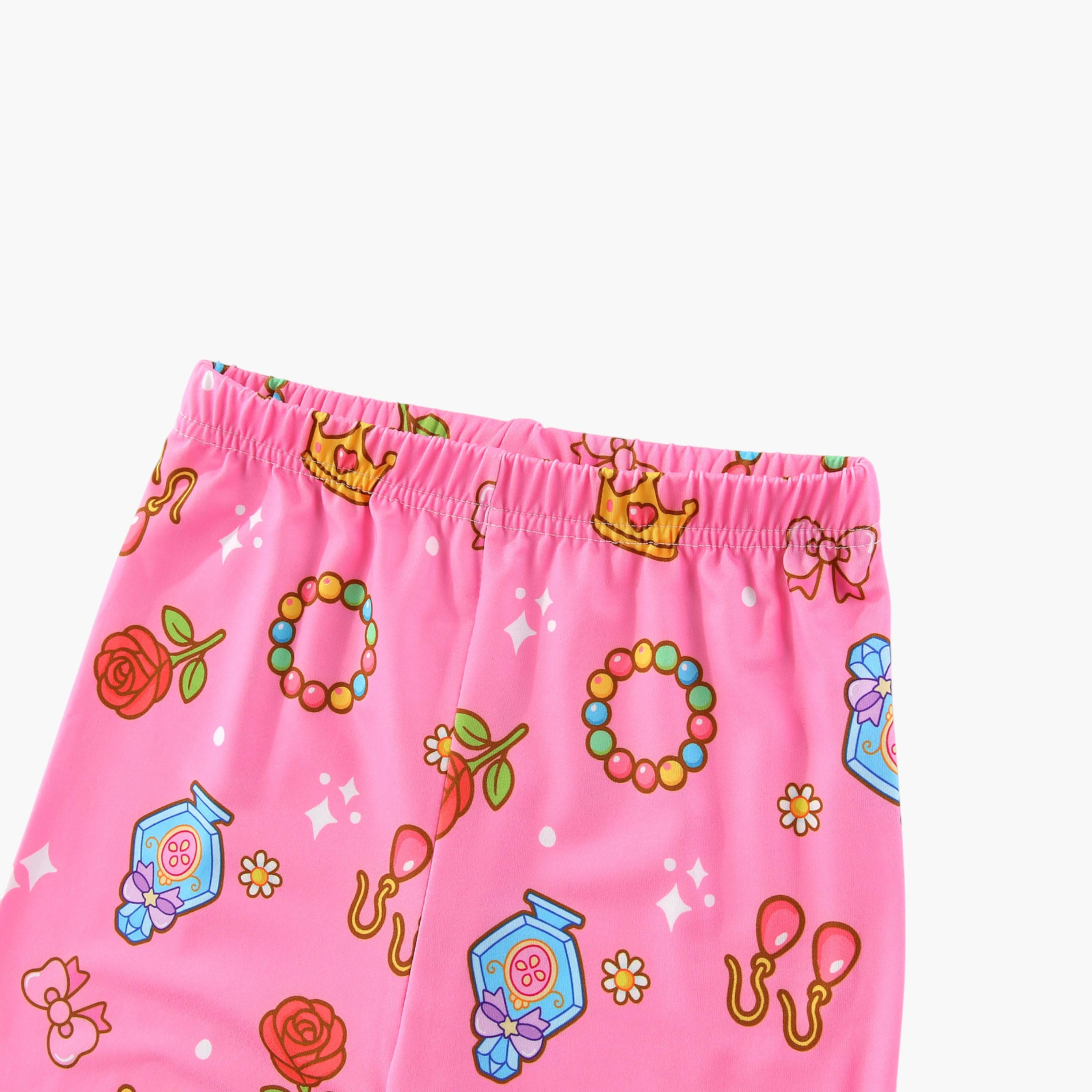 Babyqlo 2-Piece Princess Printed Glow in the Dark Pyjama Set-girls-clothing-setsandcoords-image-7