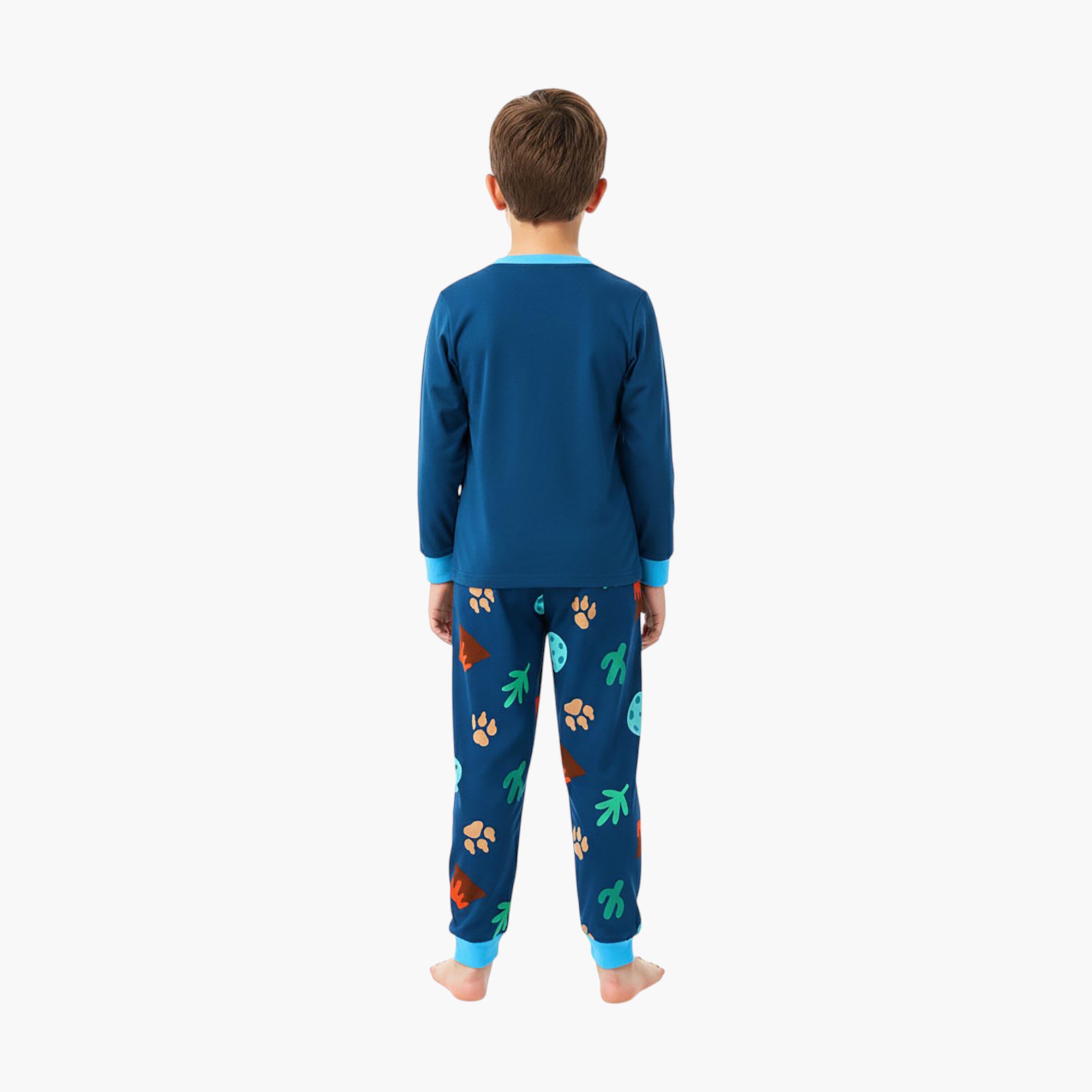 Babyqlo 2-Piece Dinosaur Printed Glow in the Dark Pyjama Set-boys-clothing-setsandcoords-image-3