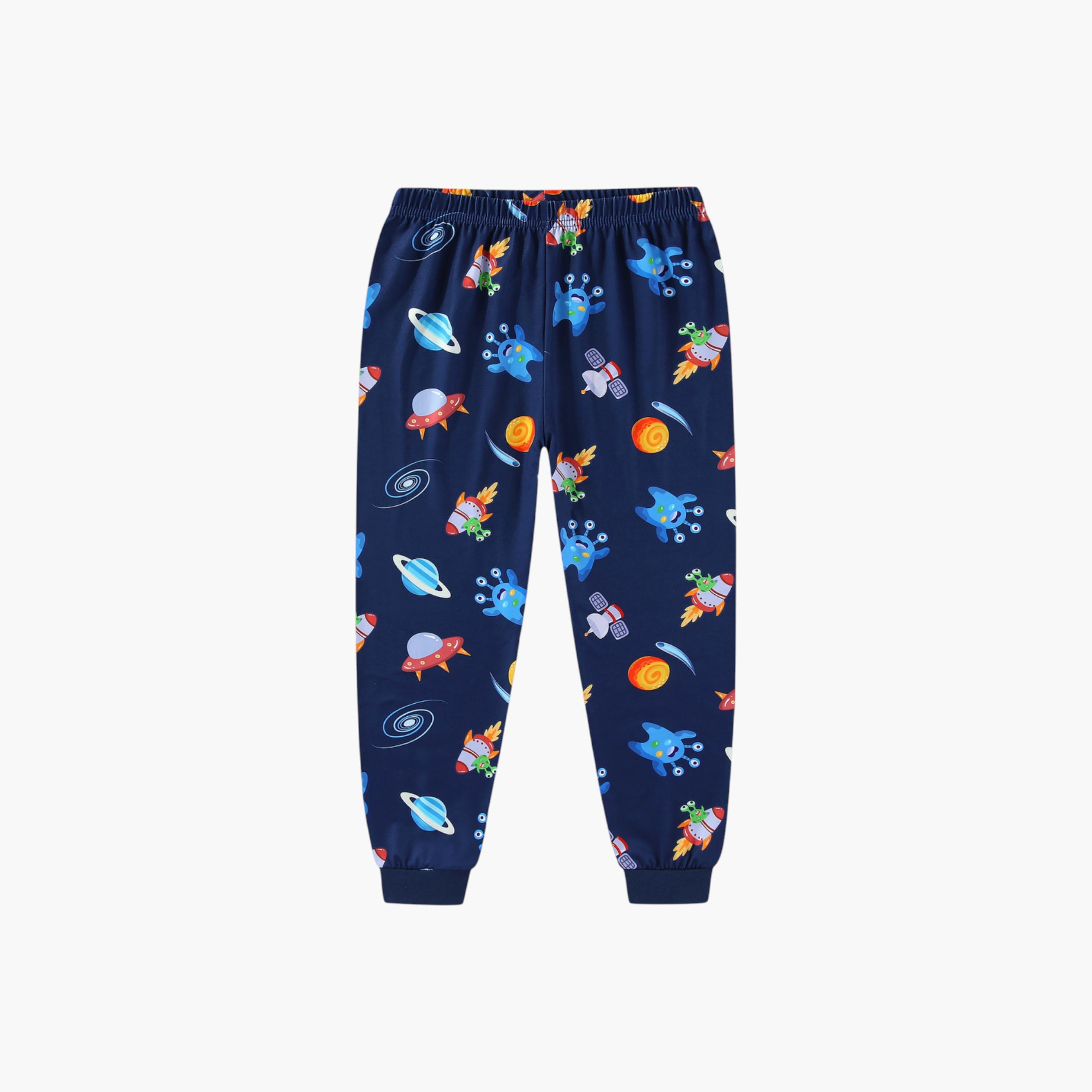 طقم بيجاما من قطعتين مطبوع عليه رائد فضاء، متوهج في الظلام من بيبيكلو-boys-clothing-setsandcoords-image-7