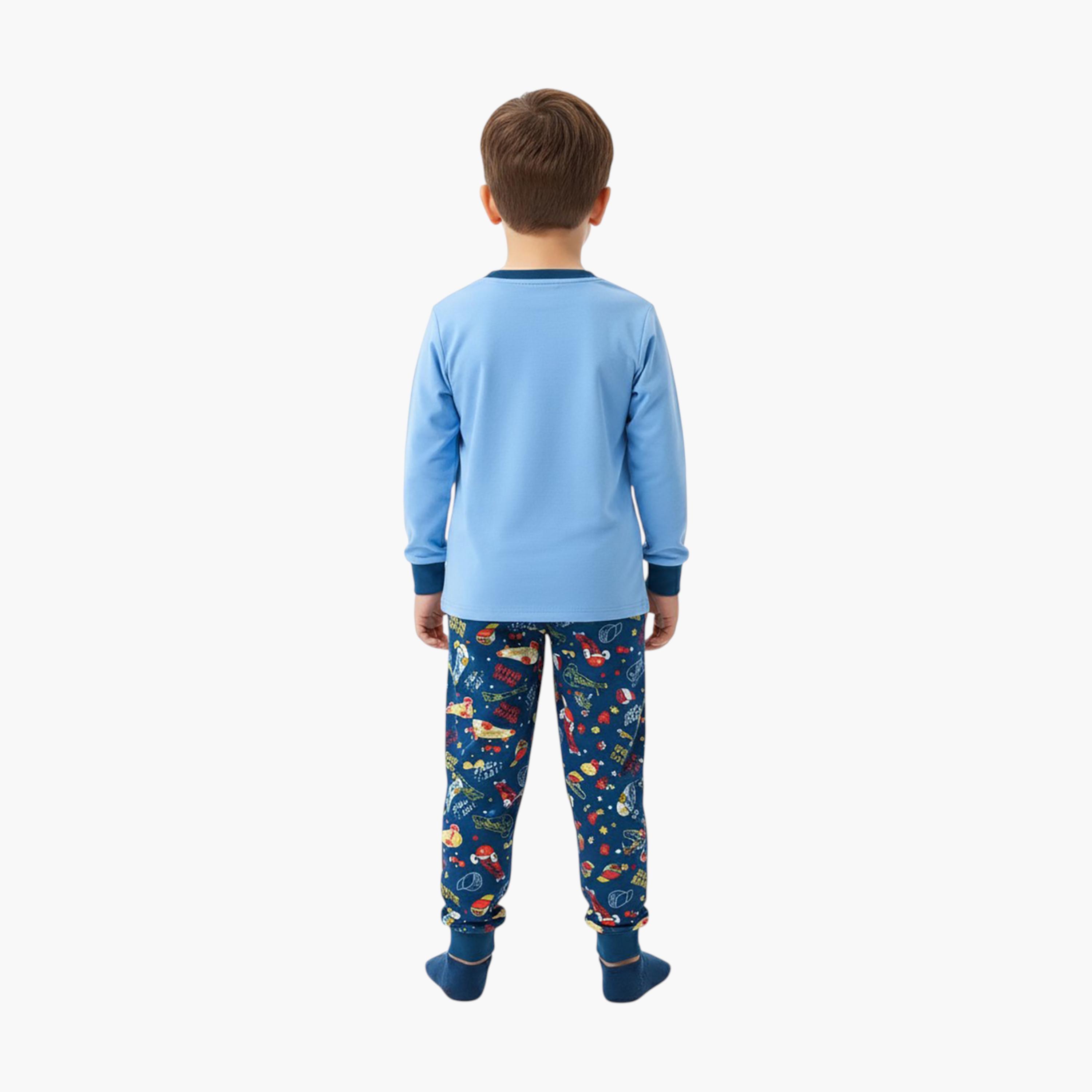 Babyqlo 2-Piece Skateboard Printed Glow in the Dark Pyjama Set-boys-clothing-setsandcoords-image-3