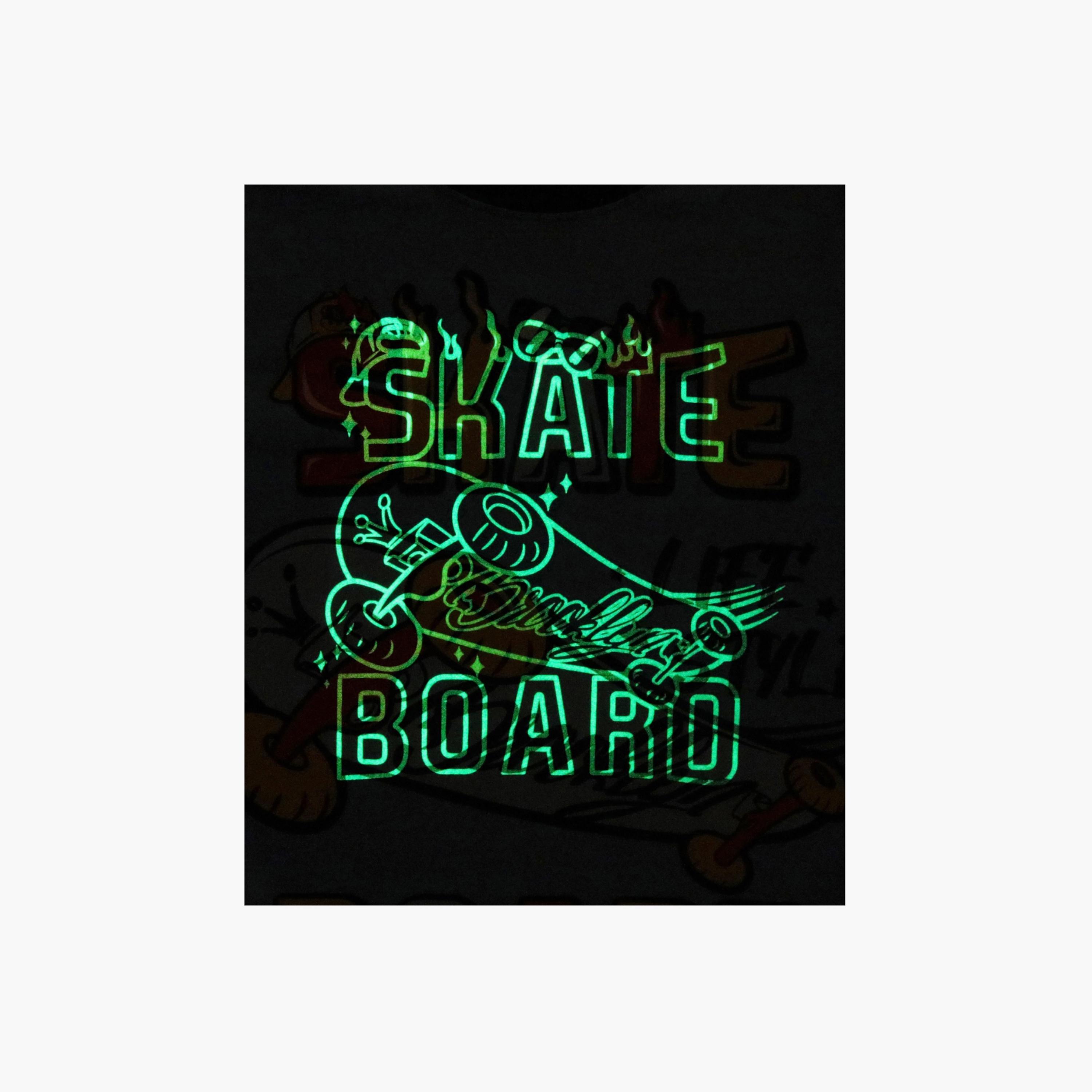 Babyqlo 2-Piece Skateboard Printed Glow in the Dark Pyjama Set-boys-clothing-setsandcoords-image-4
