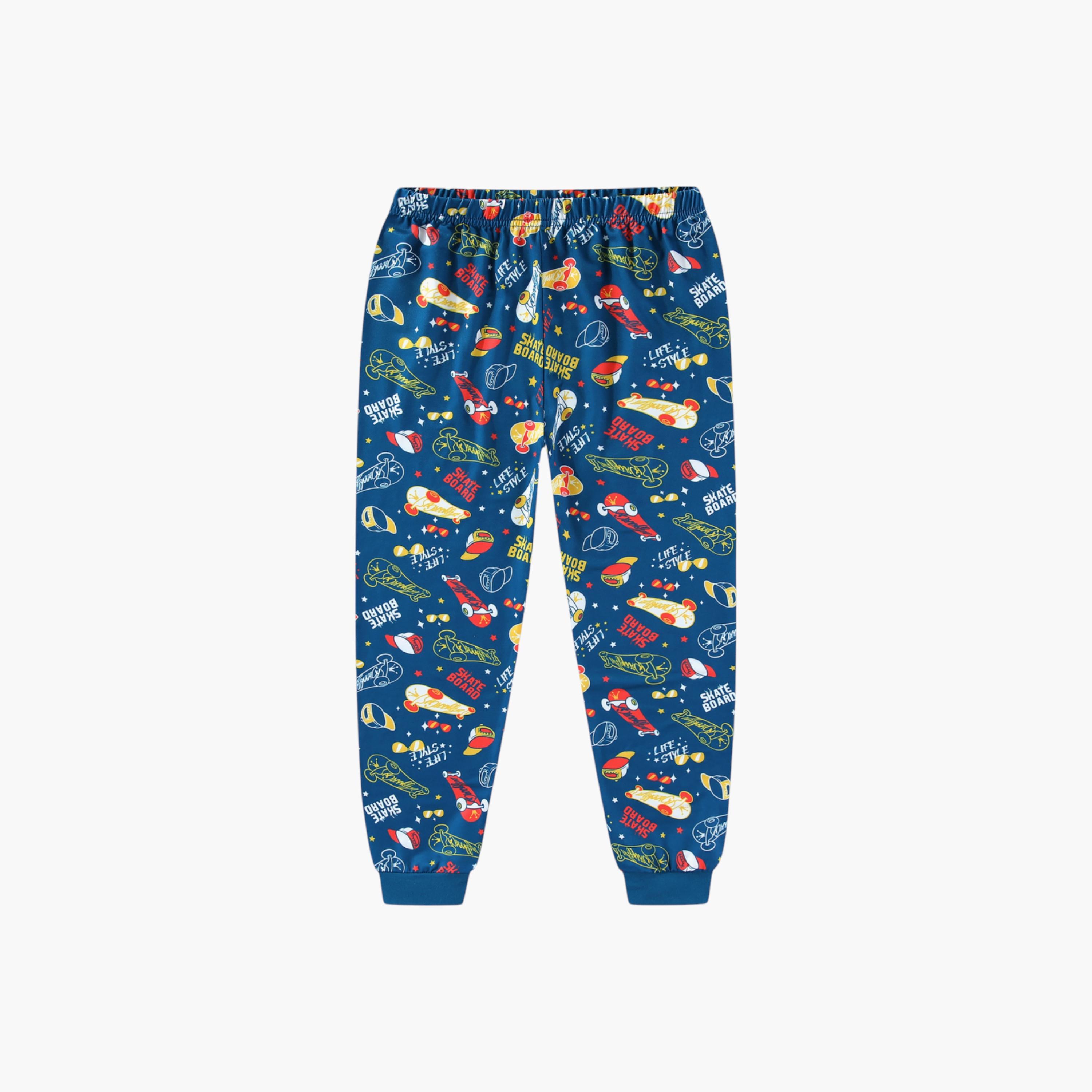 Babyqlo 2-Piece Skateboard Printed Glow in the Dark Pyjama Set-boys-clothing-setsandcoords-image-6