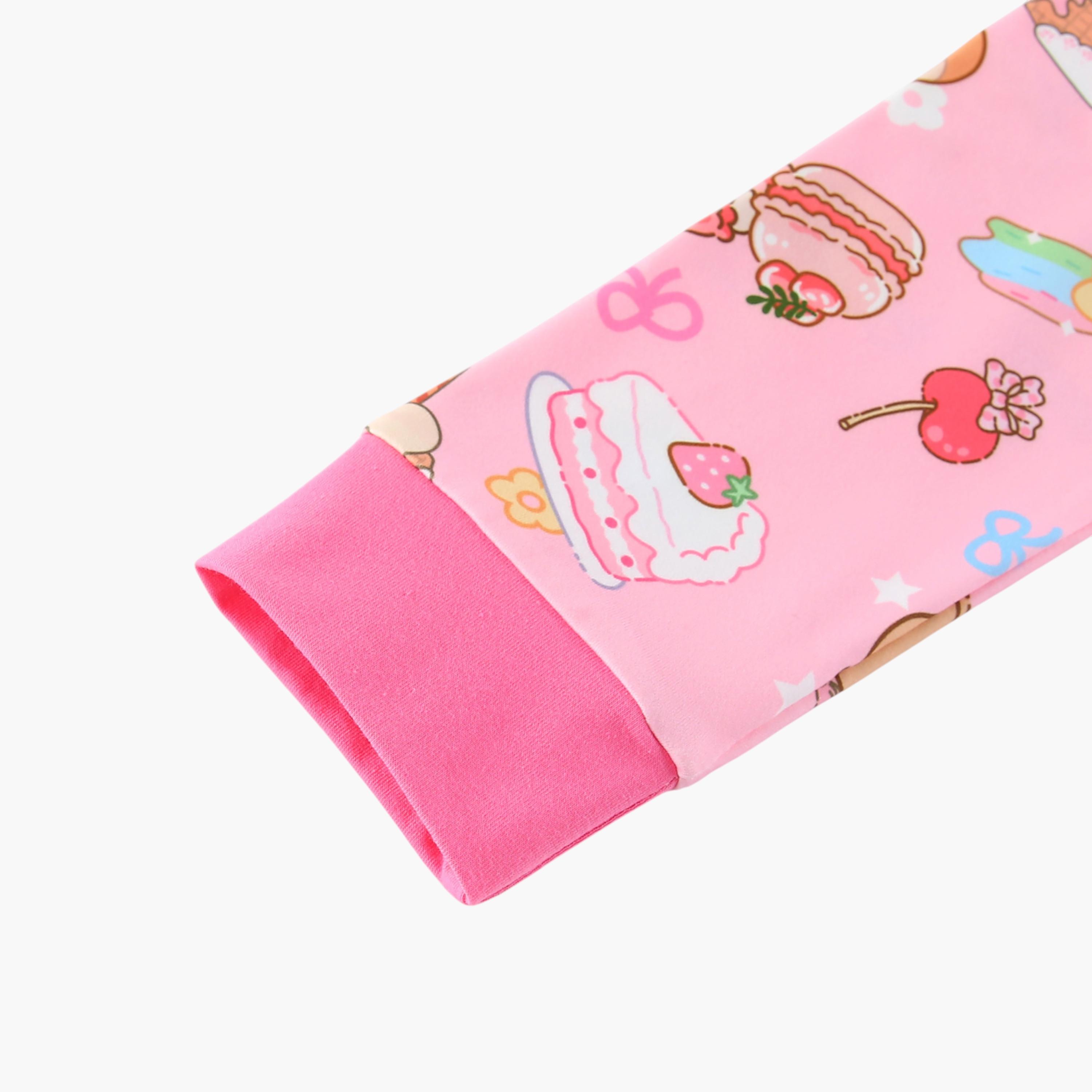 Babyqlo 2-Piece Sweet Treats Printed Glow in the Dark Pyjama Set-girls-clothing-setsandcoords-image-10
