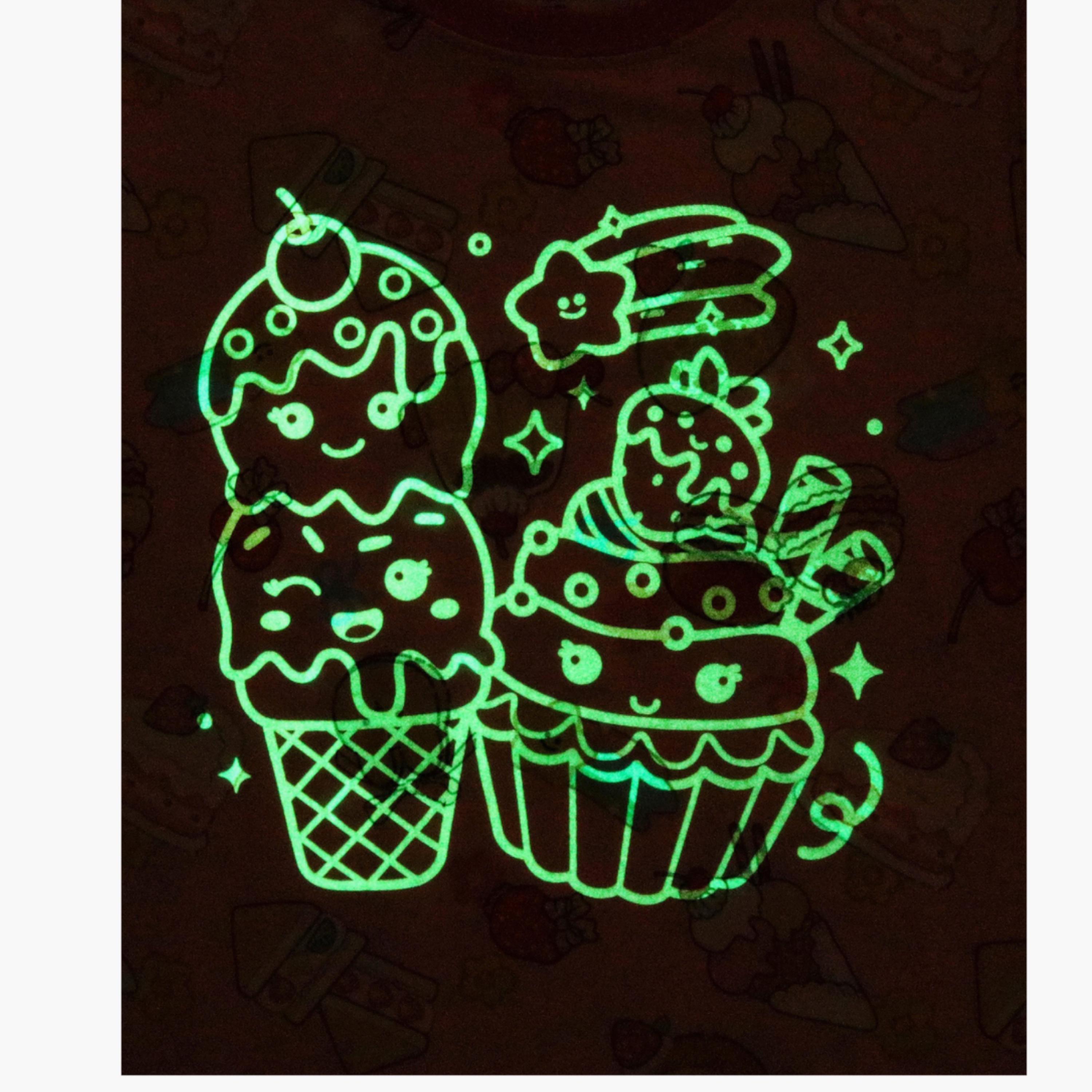 Babyqlo 2-Piece Sweet Treats Printed Glow in the Dark Pyjama Set-girls-clothing-setsandcoords-image-5