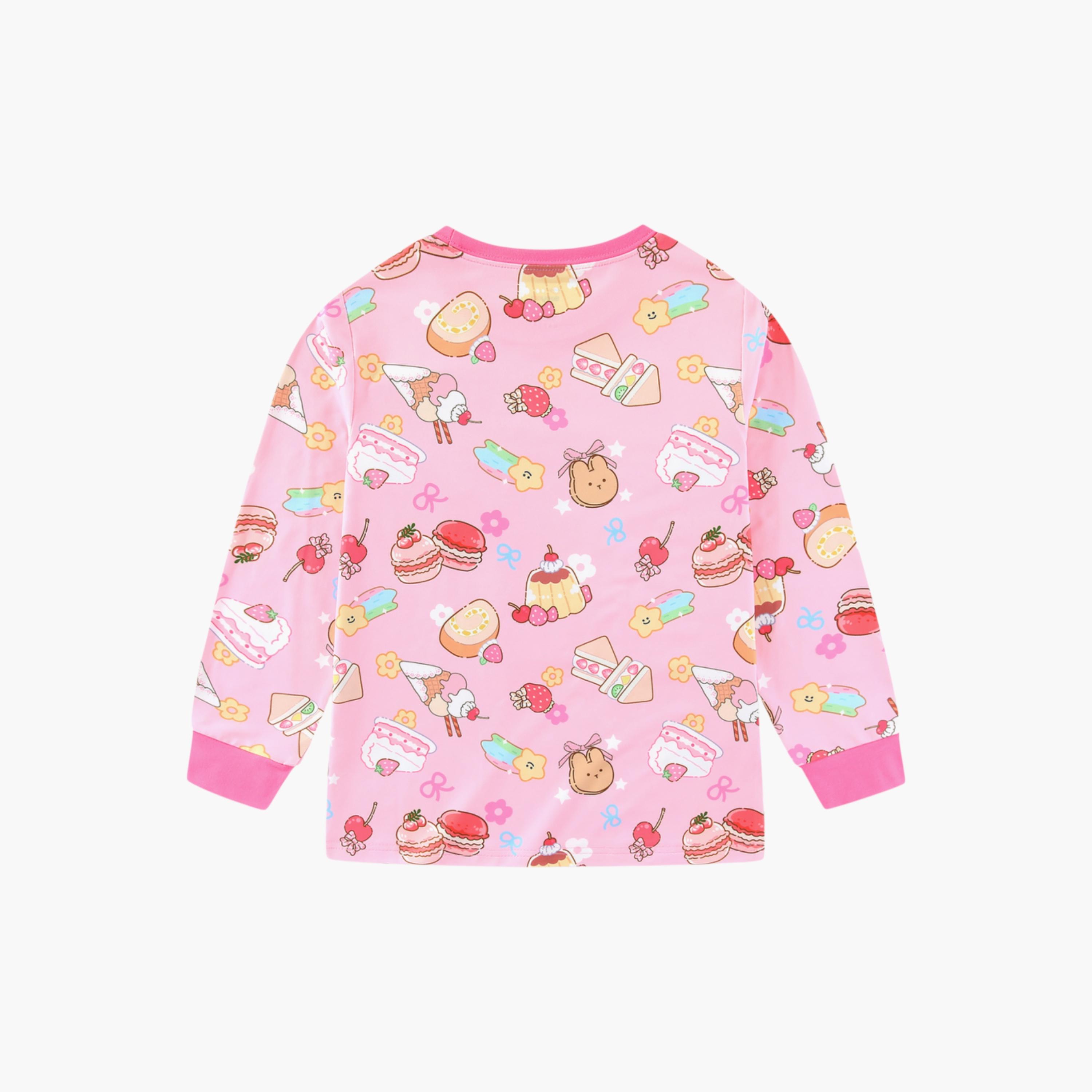 Babyqlo 2-Piece Sweet Treats Printed Glow in the Dark Pyjama Set-girls-clothing-setsandcoords-image-6