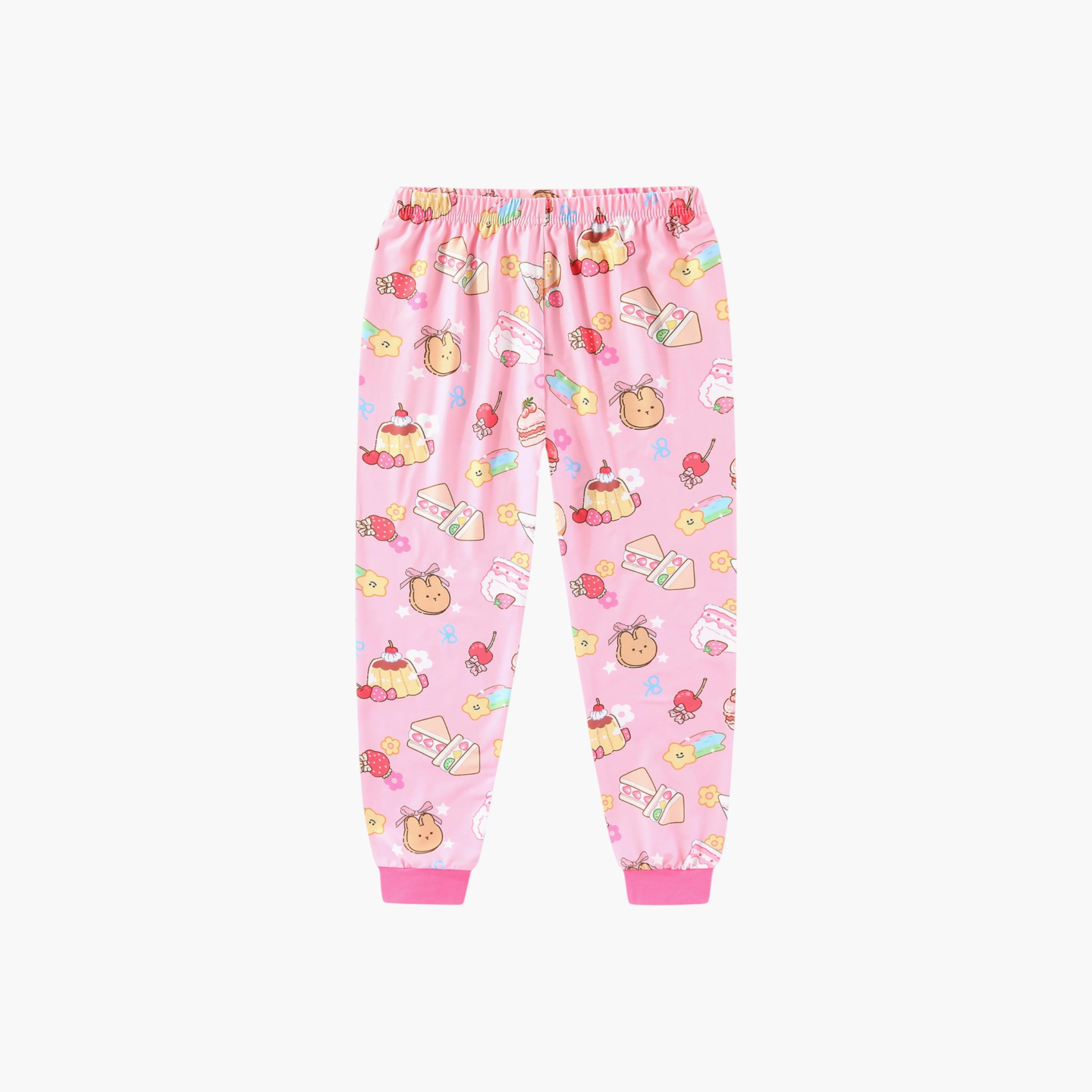 Babyqlo 2-Piece Sweet Treats Printed Glow in the Dark Pyjama Set-girls-clothing-setsandcoords-image-7