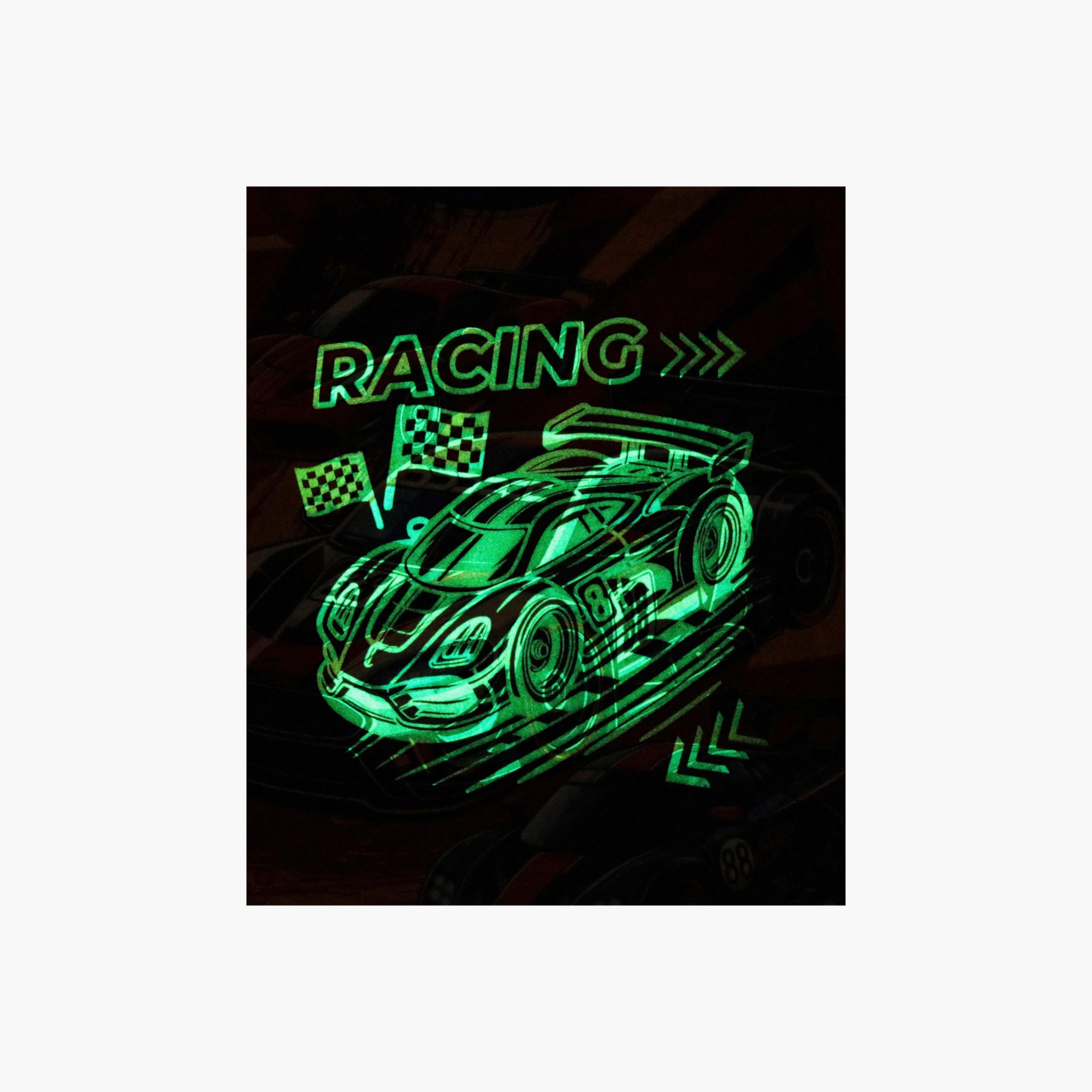 Babyqlo 2-Piece Racing Cars Printed Glow in the Dark Pyjama Set-boys-clothing-setsandcoords-image-4
