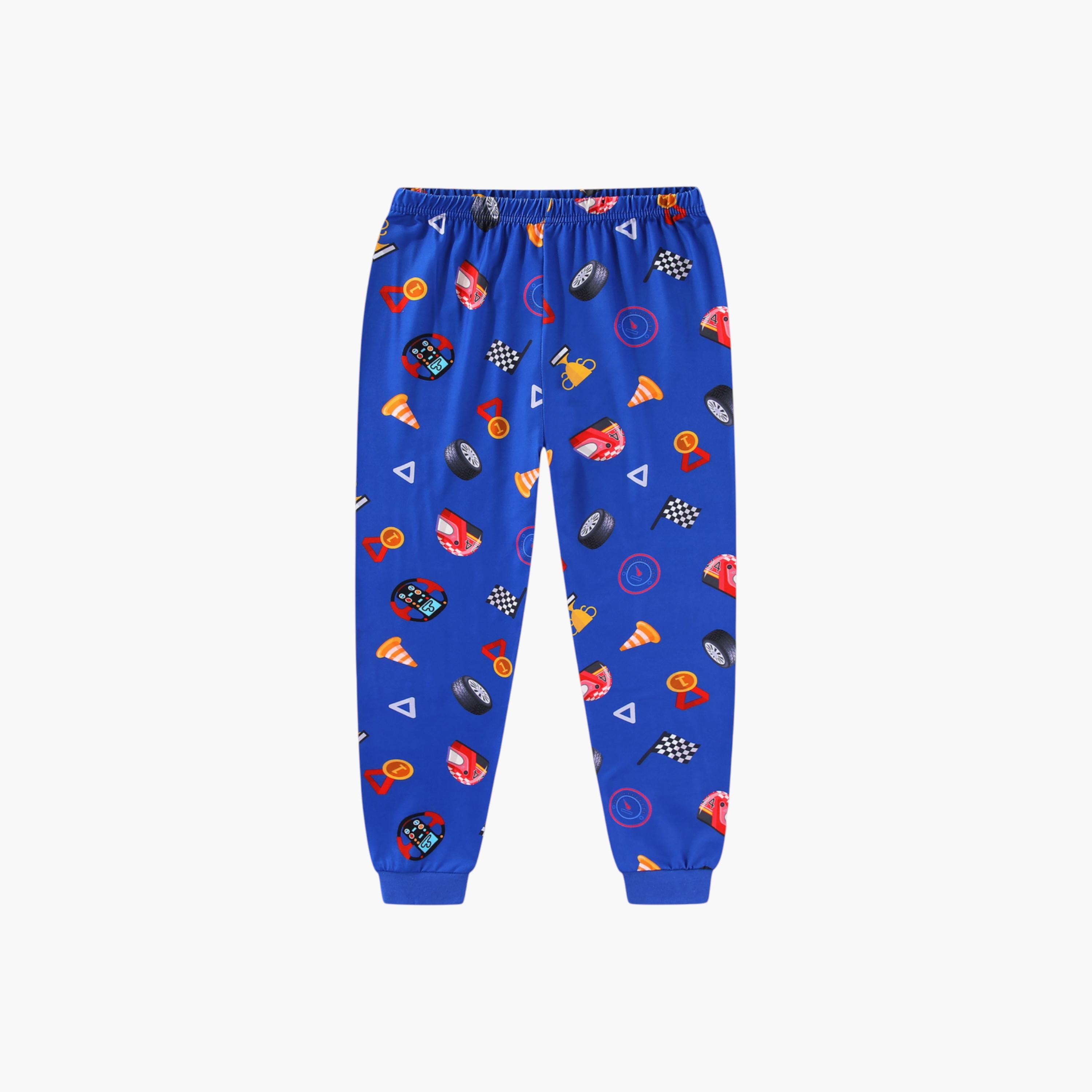 Babyqlo 2-Piece Racing Cars Printed Glow in the Dark Pyjama Set-boys-clothing-setsandcoords-image-6