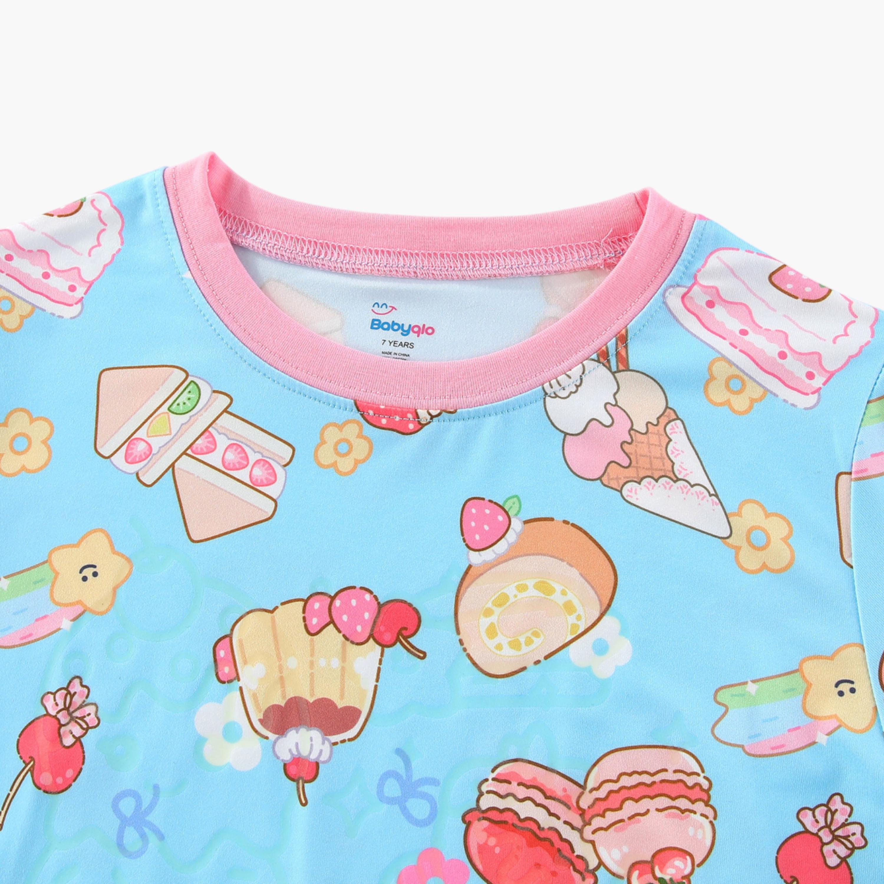 طقم بيجاما من قطعتين مطبوع عليه حلوى، متوهج في الظلام من بيبيكلو-girls-clothing-setsandcoords-image-8