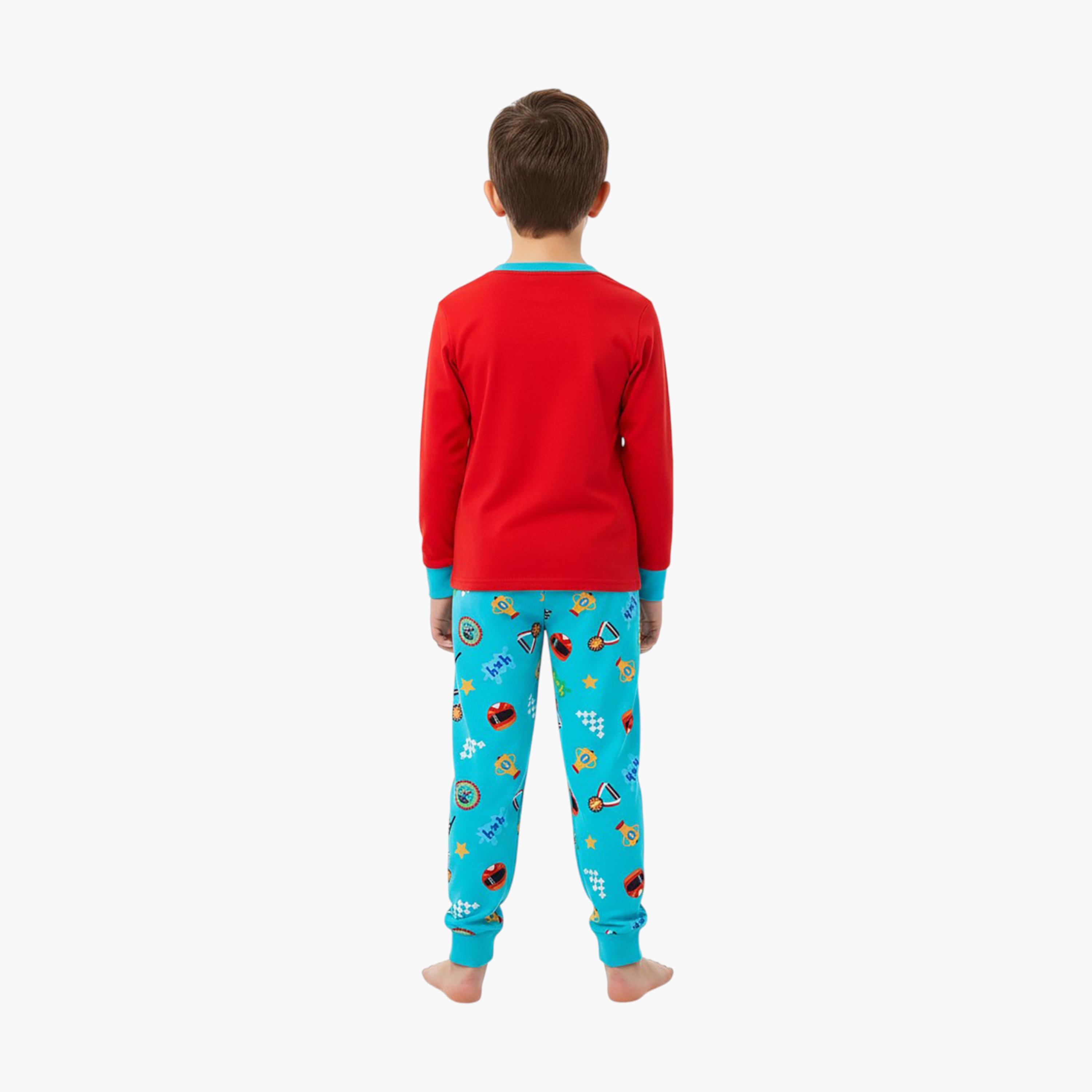 Babyqlo 2-Piece Monster Truck Printed Glow in the Dark Pyjama Set-boys-clothing-setsandcoords-image-3
