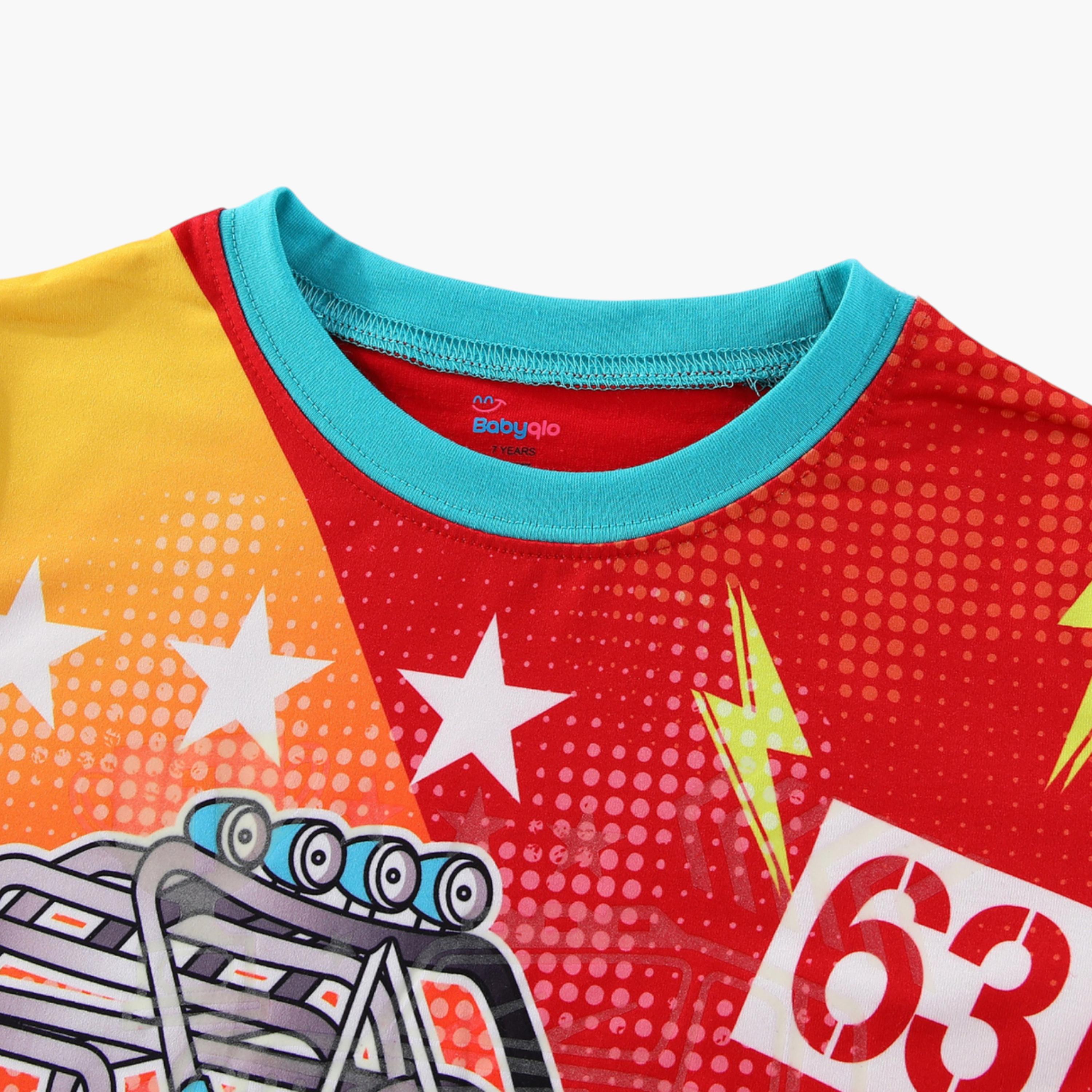 Babyqlo 2-Piece Monster Truck Printed Glow in the Dark Pyjama Set-boys-clothing-setsandcoords-image-8