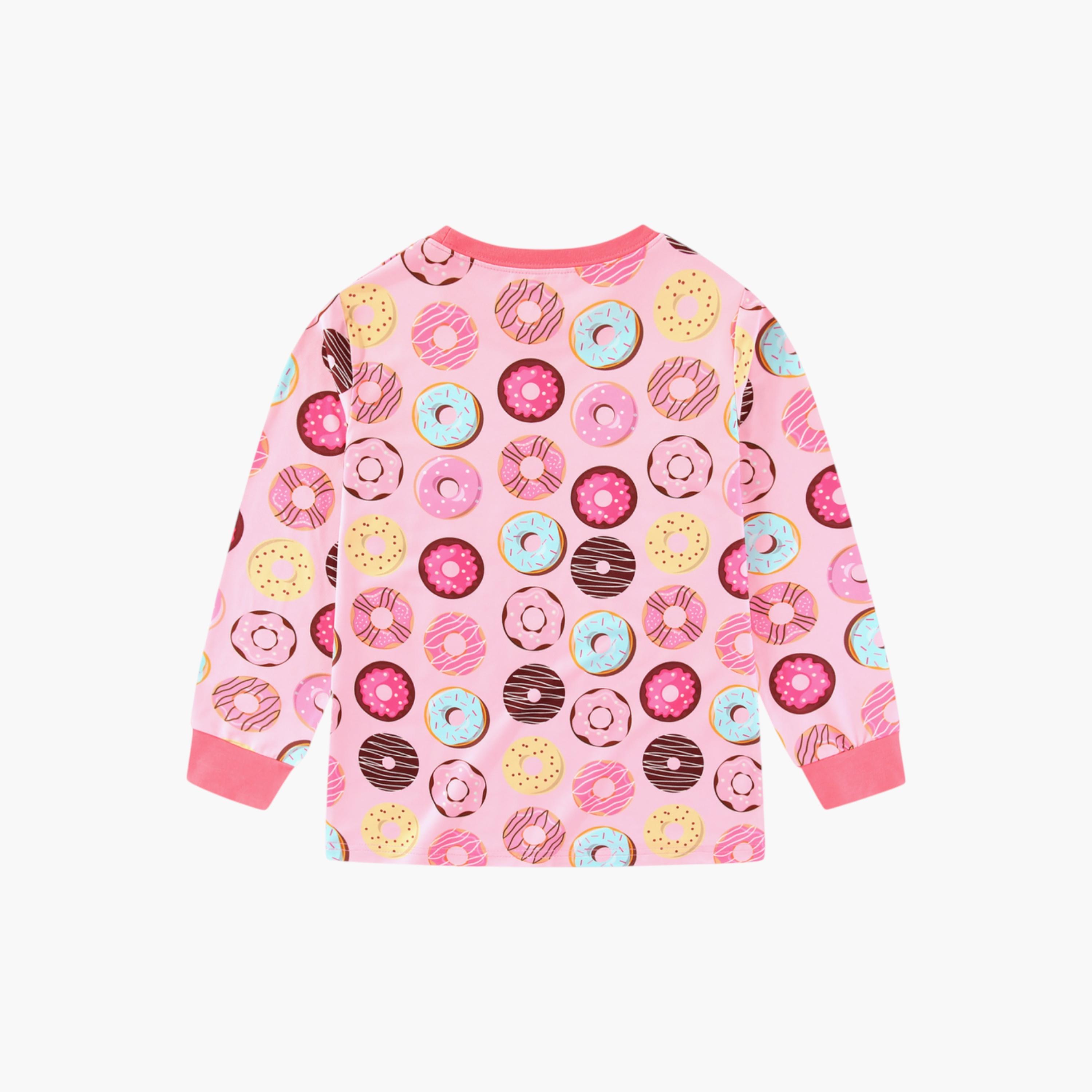 Babyqlo 2-Piece Donut Printed Glow in the Dark Pyjama Set-girls-clothing-setsandcoords-image-5