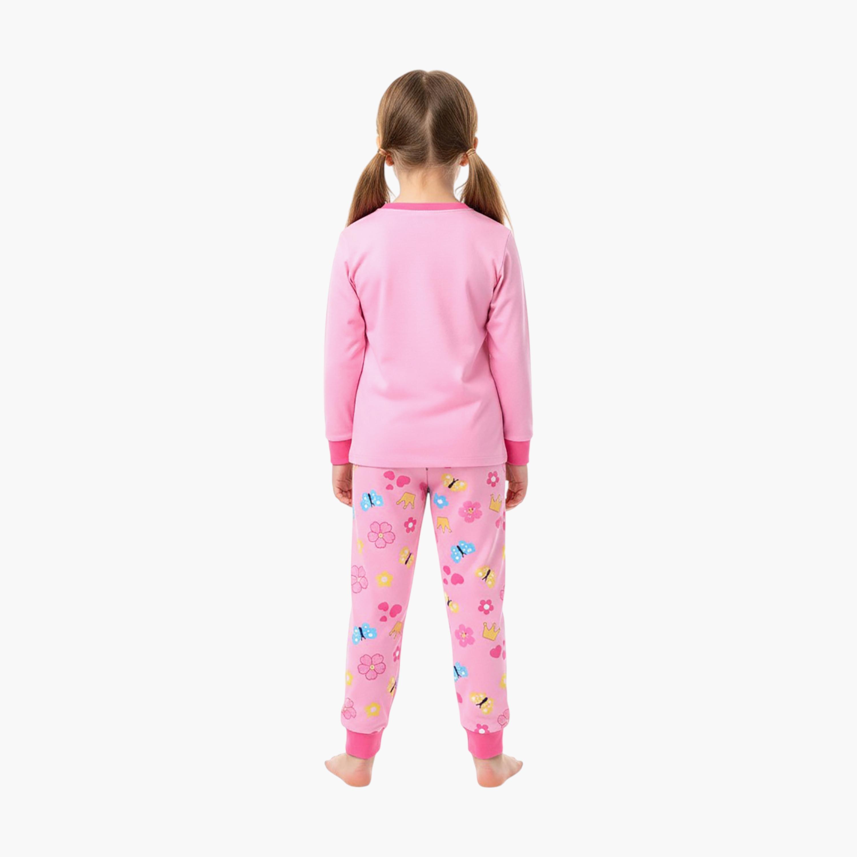 Babyqlo 2-Piece Cat Princess Printed Glow in the Dark Pyjama Set-girls-clothing-setsandcoords-image-3