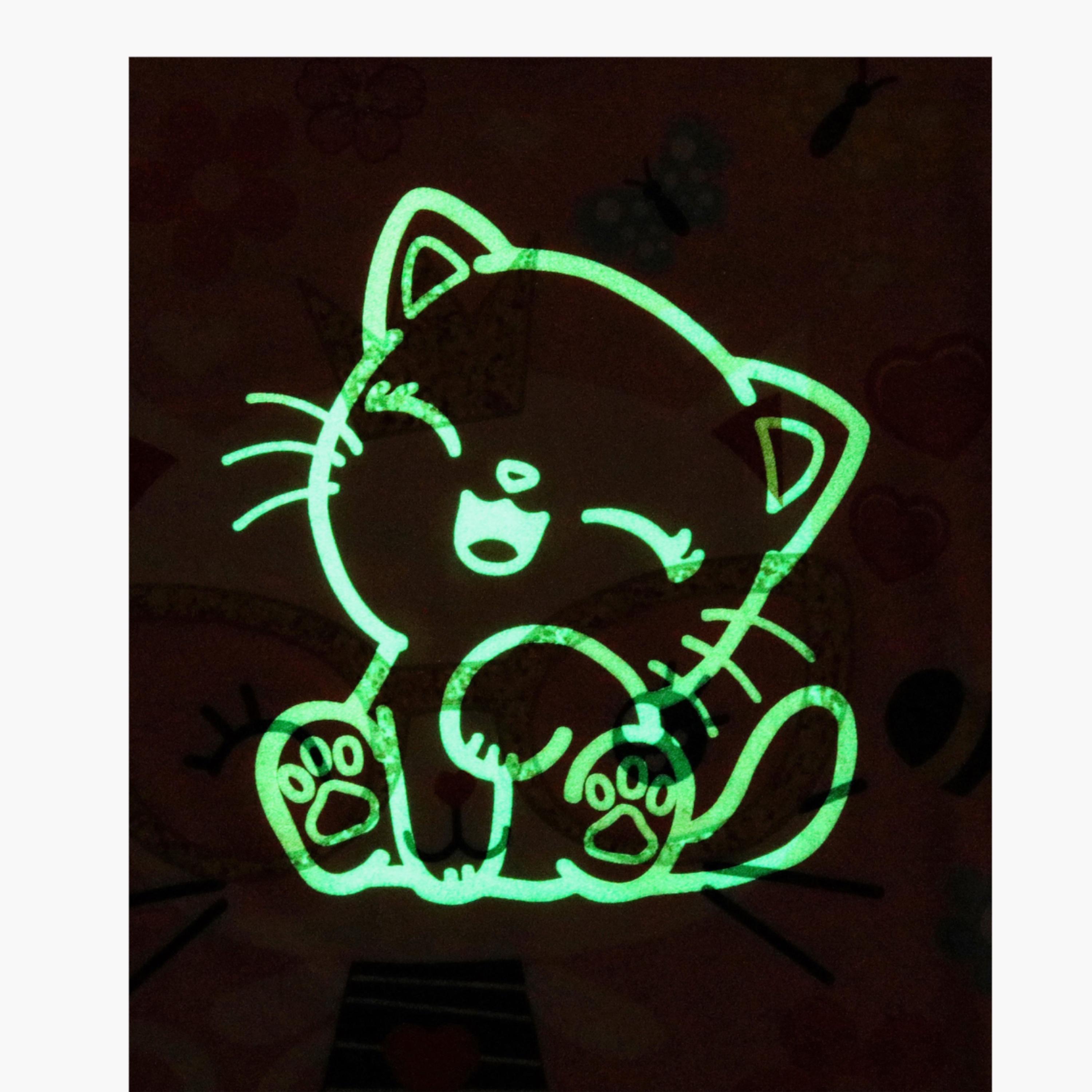 Babyqlo 2-Piece Cat Princess Printed Glow in the Dark Pyjama Set-girls-clothing-setsandcoords-image-4
