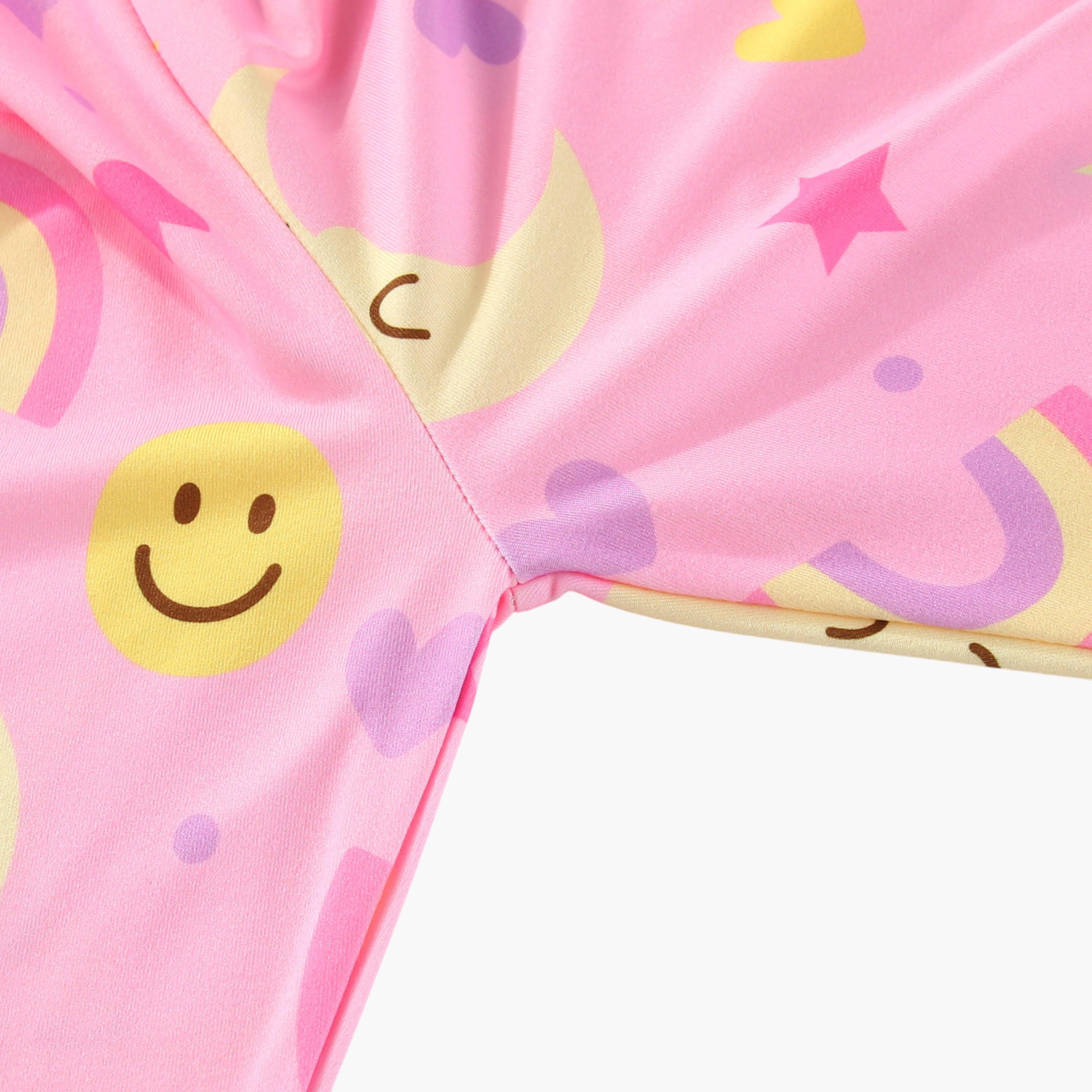Babyqlo 2-Piece Rainbow and Moon Printed Glow in the Dark Pyjama Set-girls-clothing-setsandcoords-image-8