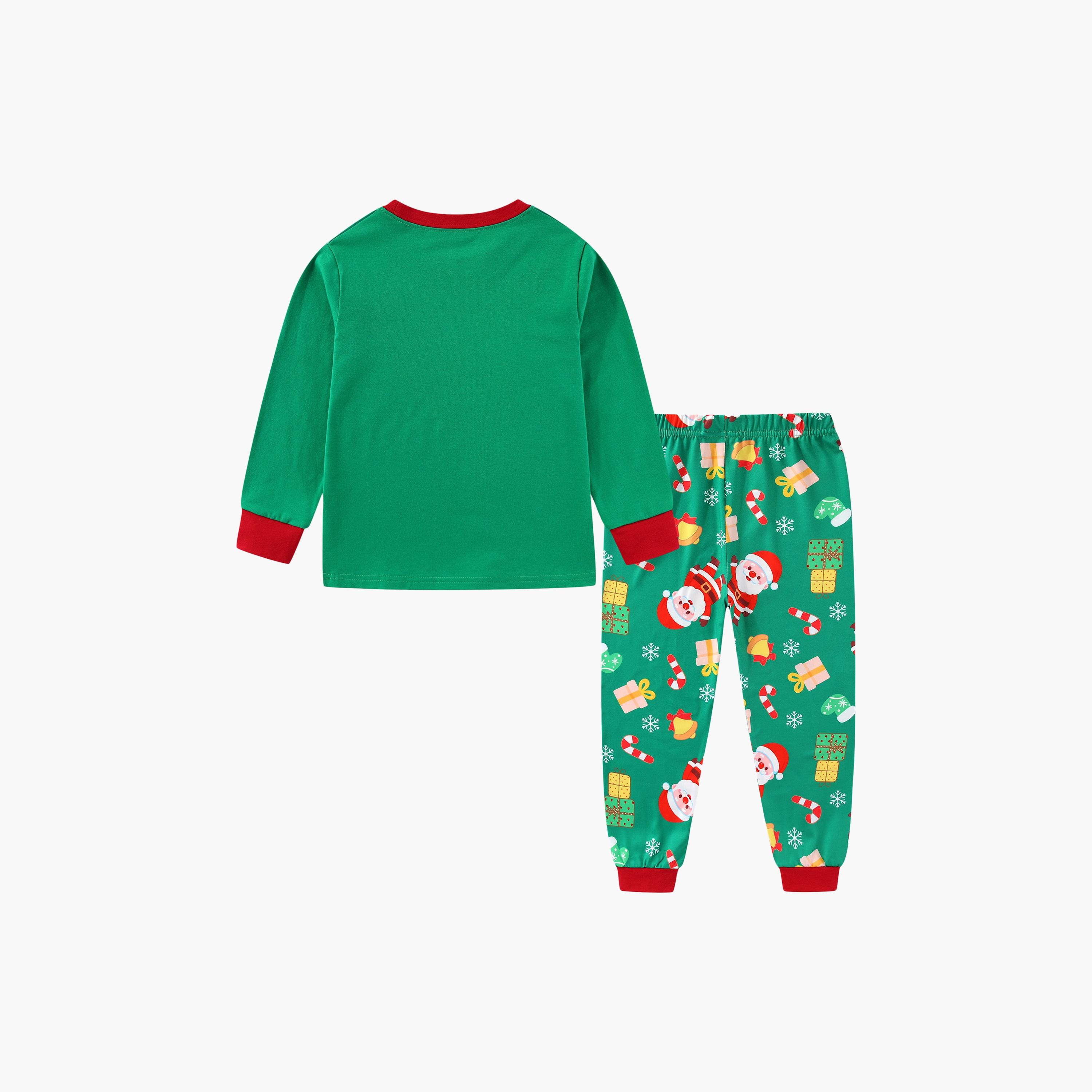 Babyqlo Santa Glow Christmas Printed T-Shirt & Pyjamas Set-baby-girls-clothing-nightwear-pyjamasets-image-6