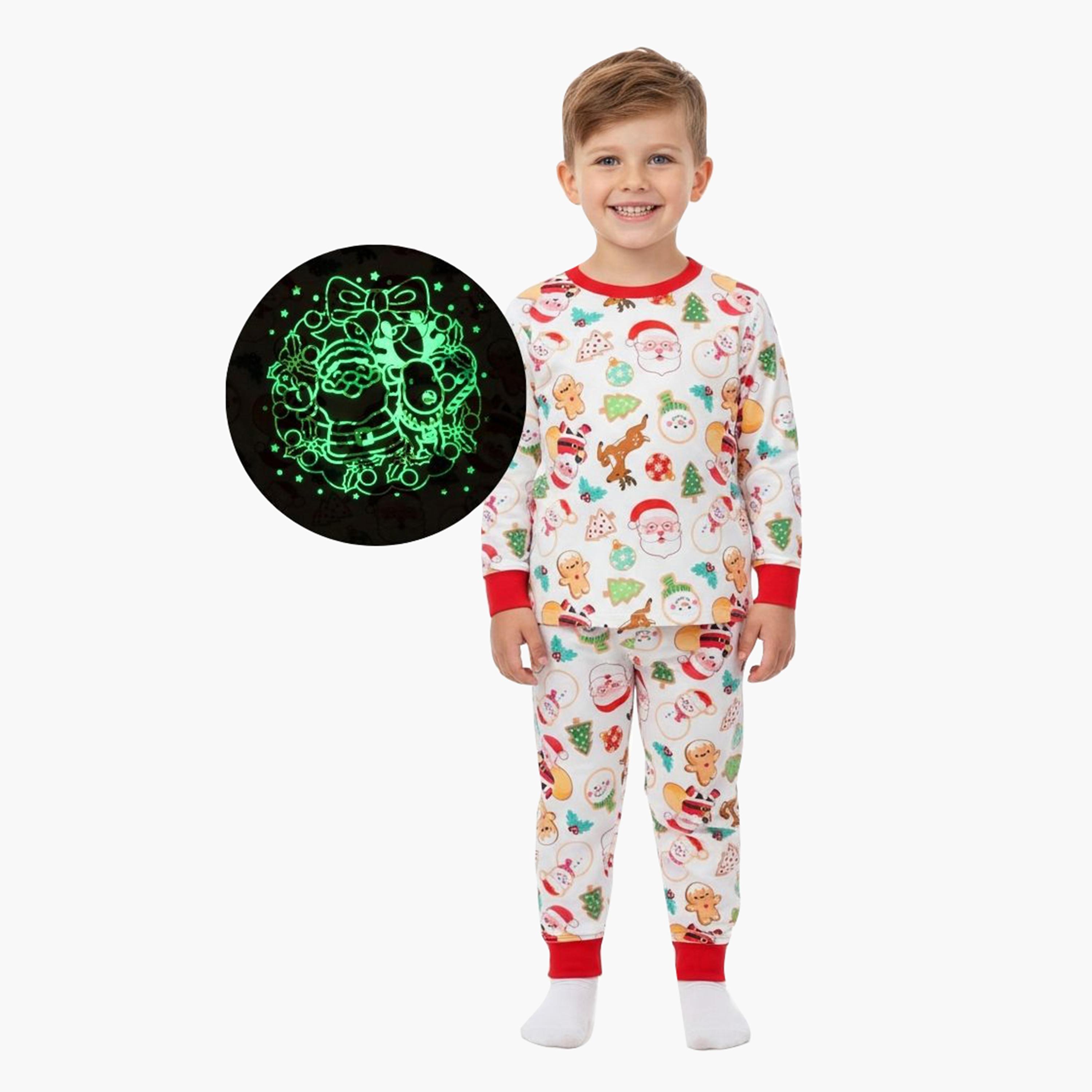 طقم تي شيرت وبيجامة متوهجة لعيد الميلاد من بيبيكلو-baby-boys-clothing-nightwear-pyjamasets-image-1