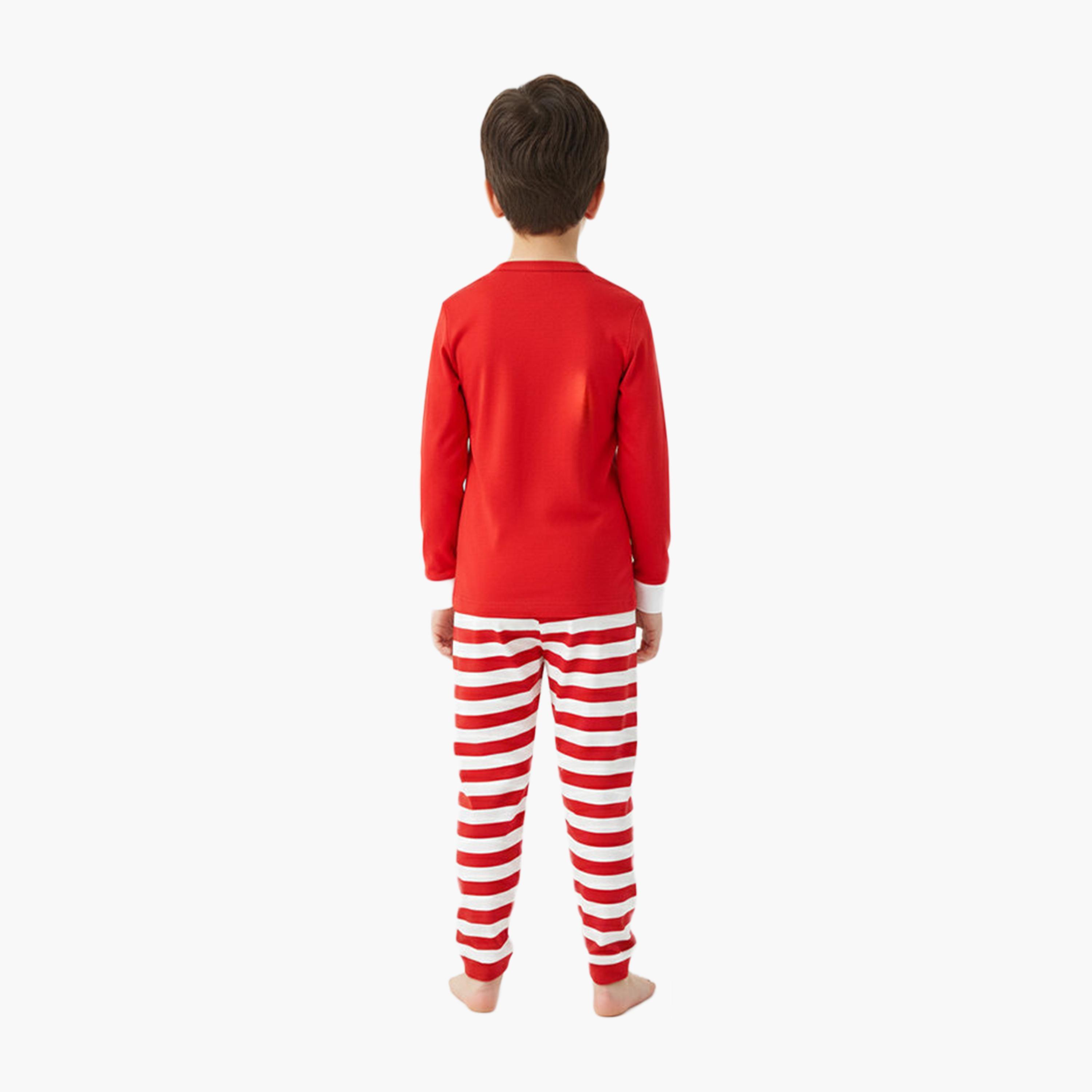 طقم تيشيرت وبيجامة سانتا مخططة المضيئة من بيبيكلو-baby-boys-clothing-nightwear-pyjamasets-image-2