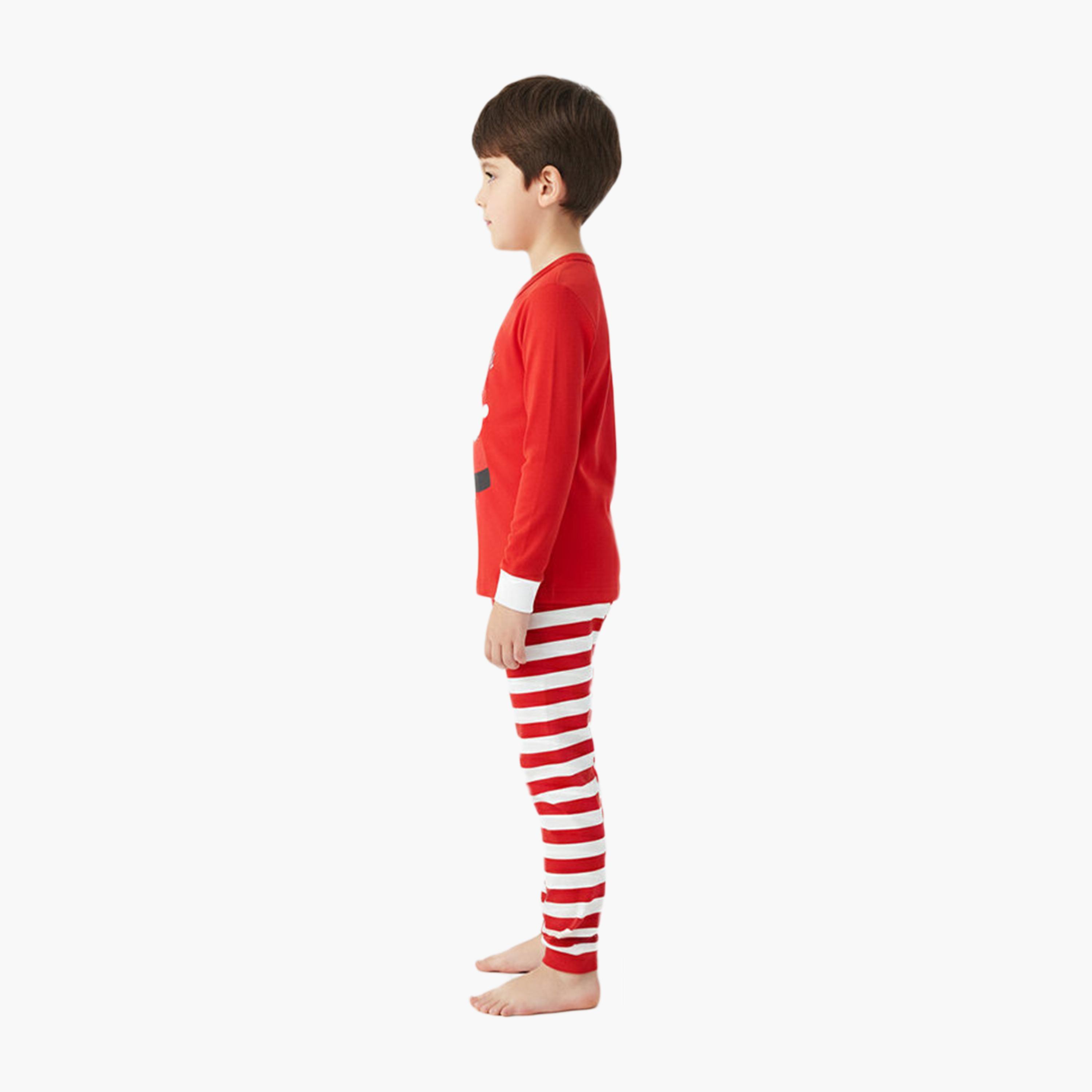 طقم تيشيرت وبيجامة سانتا مخططة المضيئة من بيبيكلو-baby-boys-clothing-nightwear-pyjamasets-image-3