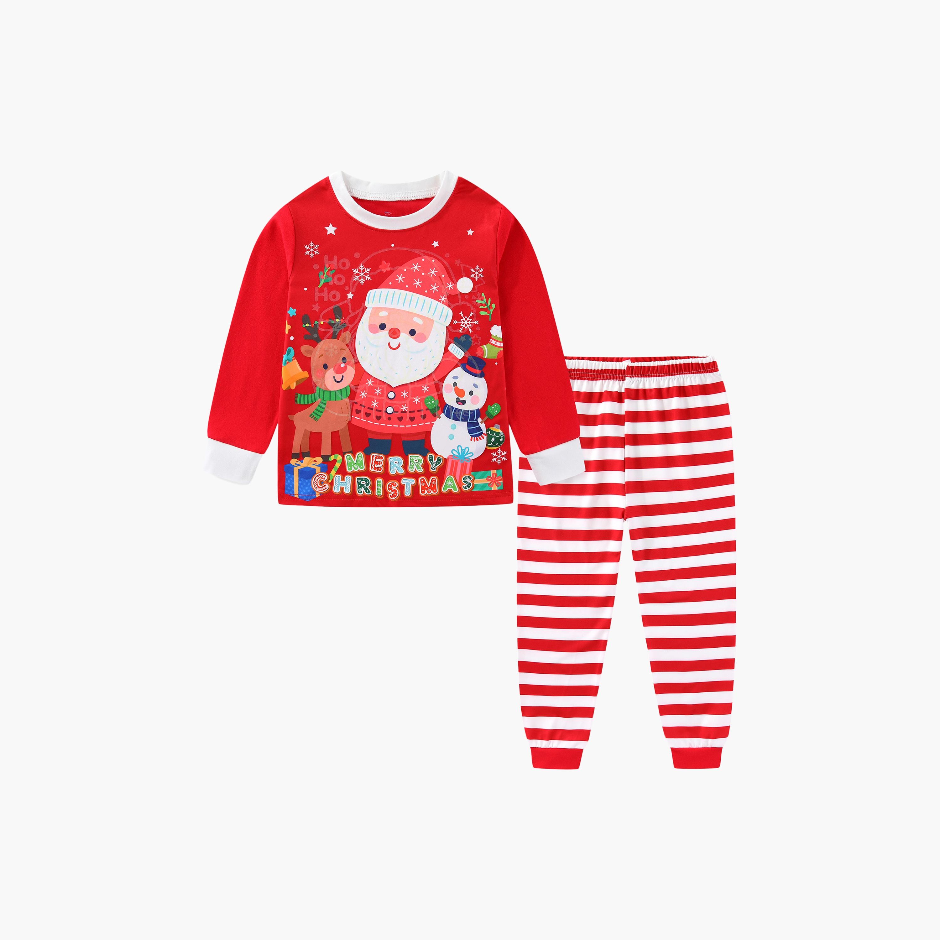طقم تيشيرت وبيجامة سانتا مخططة المضيئة من بيبيكلو-baby-boys-clothing-nightwear-pyjamasets-image-5